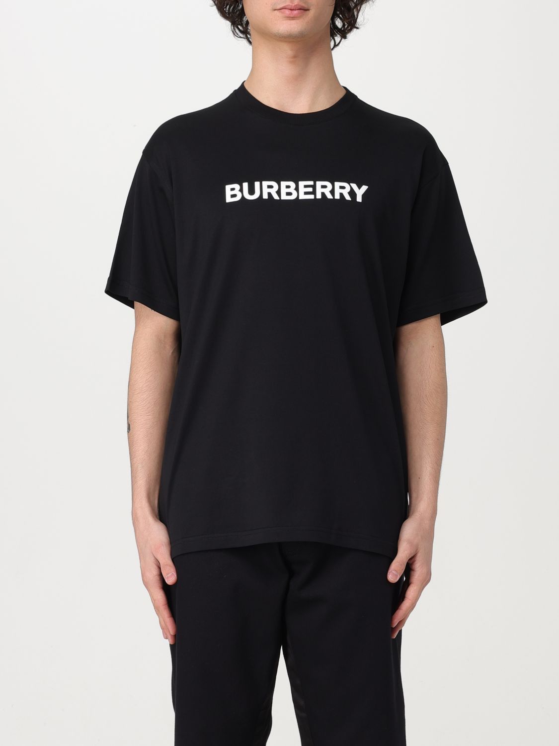 image of Burberry T-Shirt Men Black (Size 2XL)