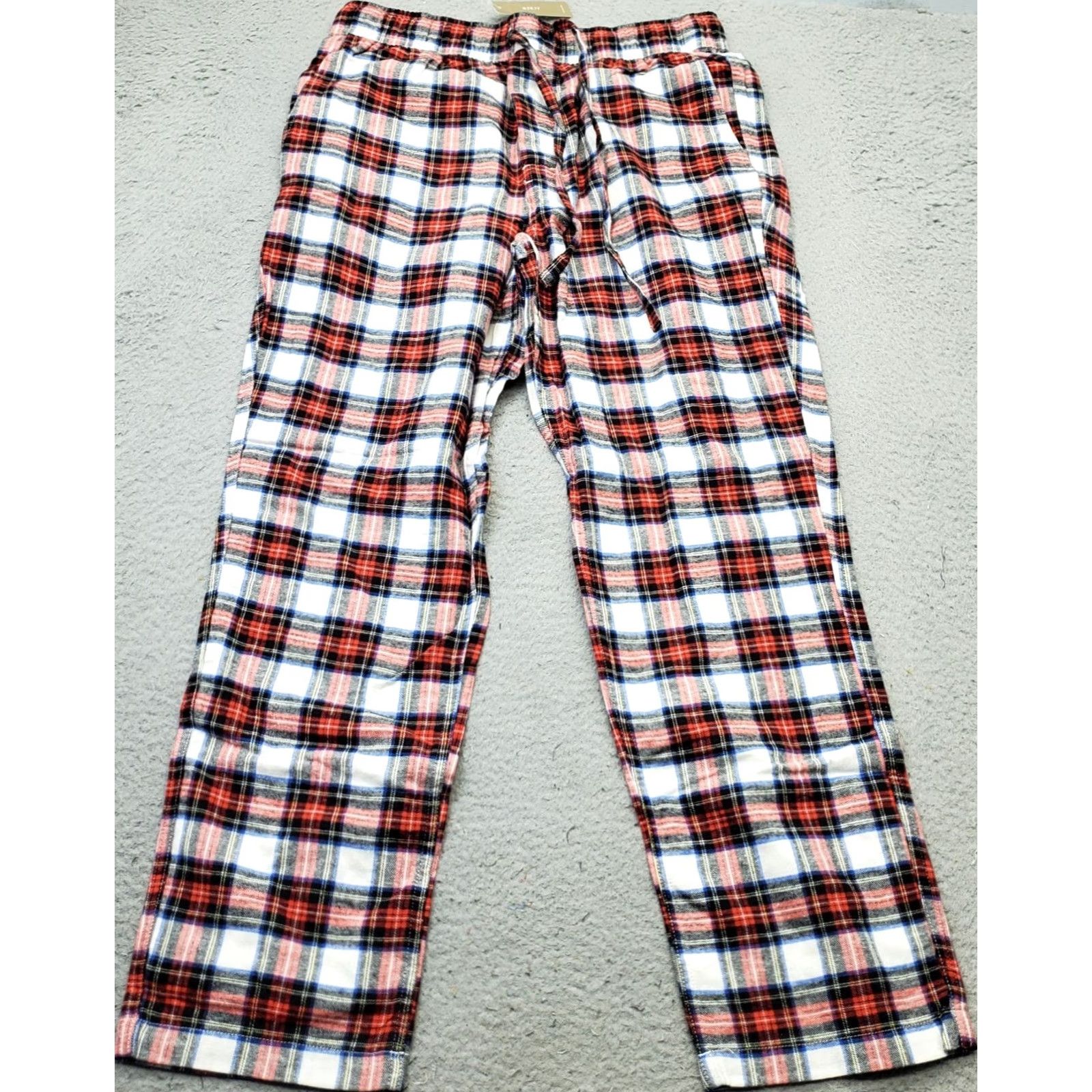 J.Crew J.CREW Mens Flannel Trouser Pants Multicolor Plaid Elastic Waist Drawstring Size L Size US 33 - 2 Thumbnail