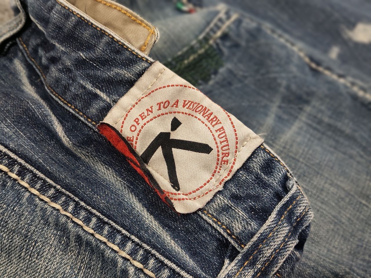 Japanese Brand VTG Y2K Japan Kick Distressed Faded Stretch Thunder Jeans Size US 34 / EU 50 - 17 Thumbnail