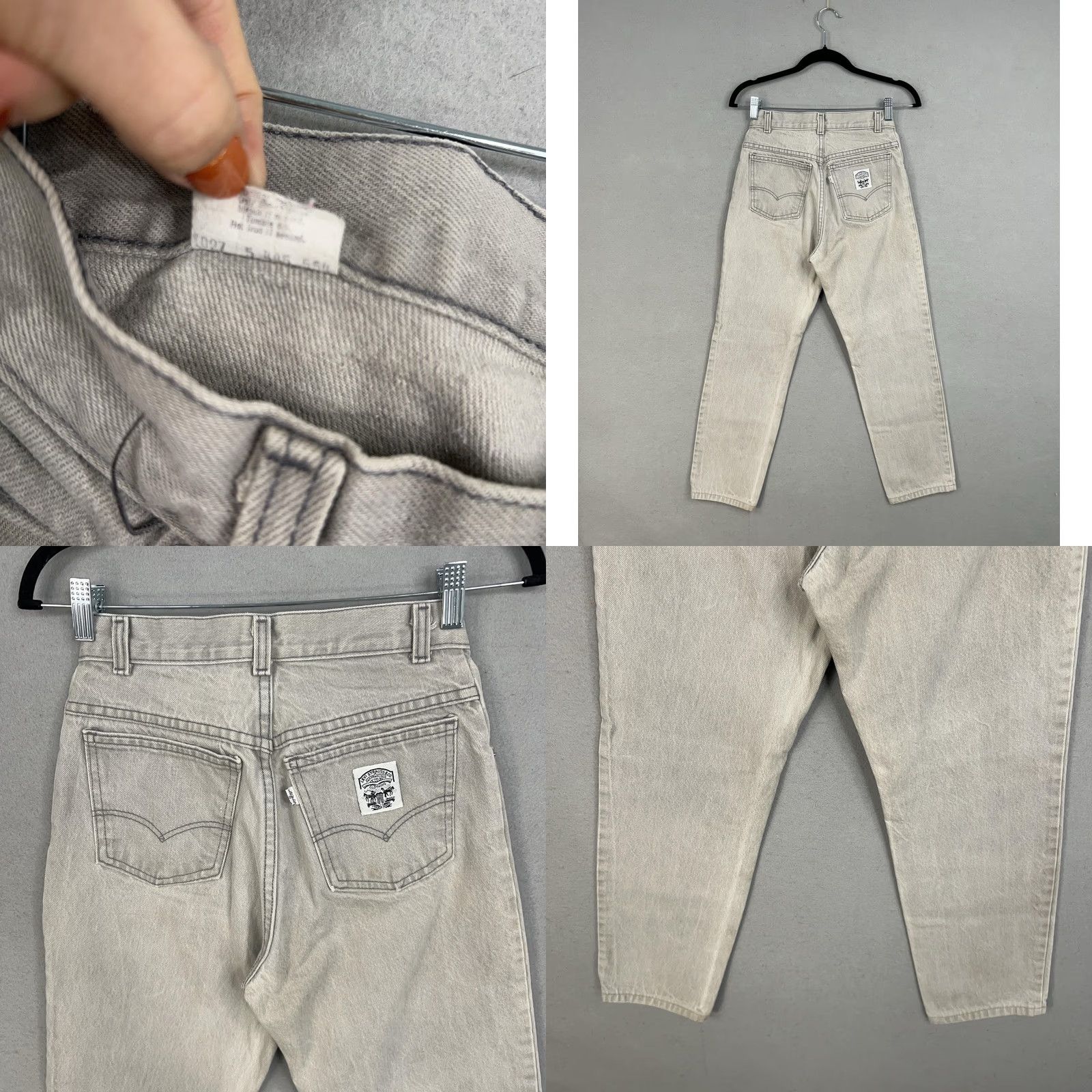 Levi's VINTAGE Levi's Jeans Womens 6 White Tab High Rise Tapered Mom Fit Crop US 90s Distressed Cropped Jeans Womens 6 (Gray) Black Friday not needed Size 28" / US 6 / IT 42 - 8 Thumbnail