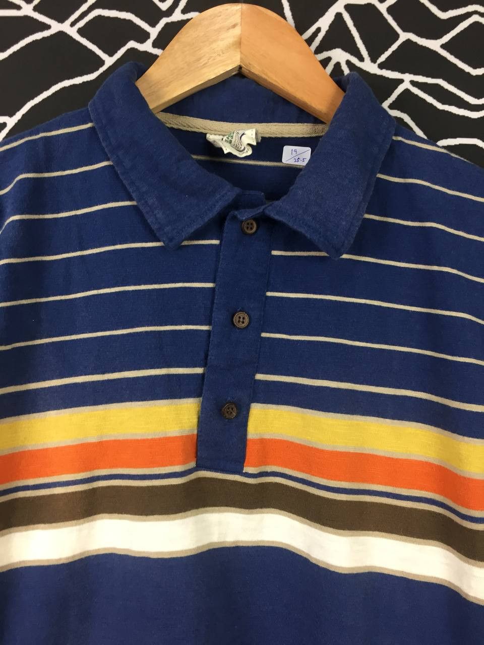 Japanese Brand Vtg Oblo Design Retro Surf Style Color Block Stripe Polo Tee Size US M / EU 48-50 / 2 - 3 Thumbnail