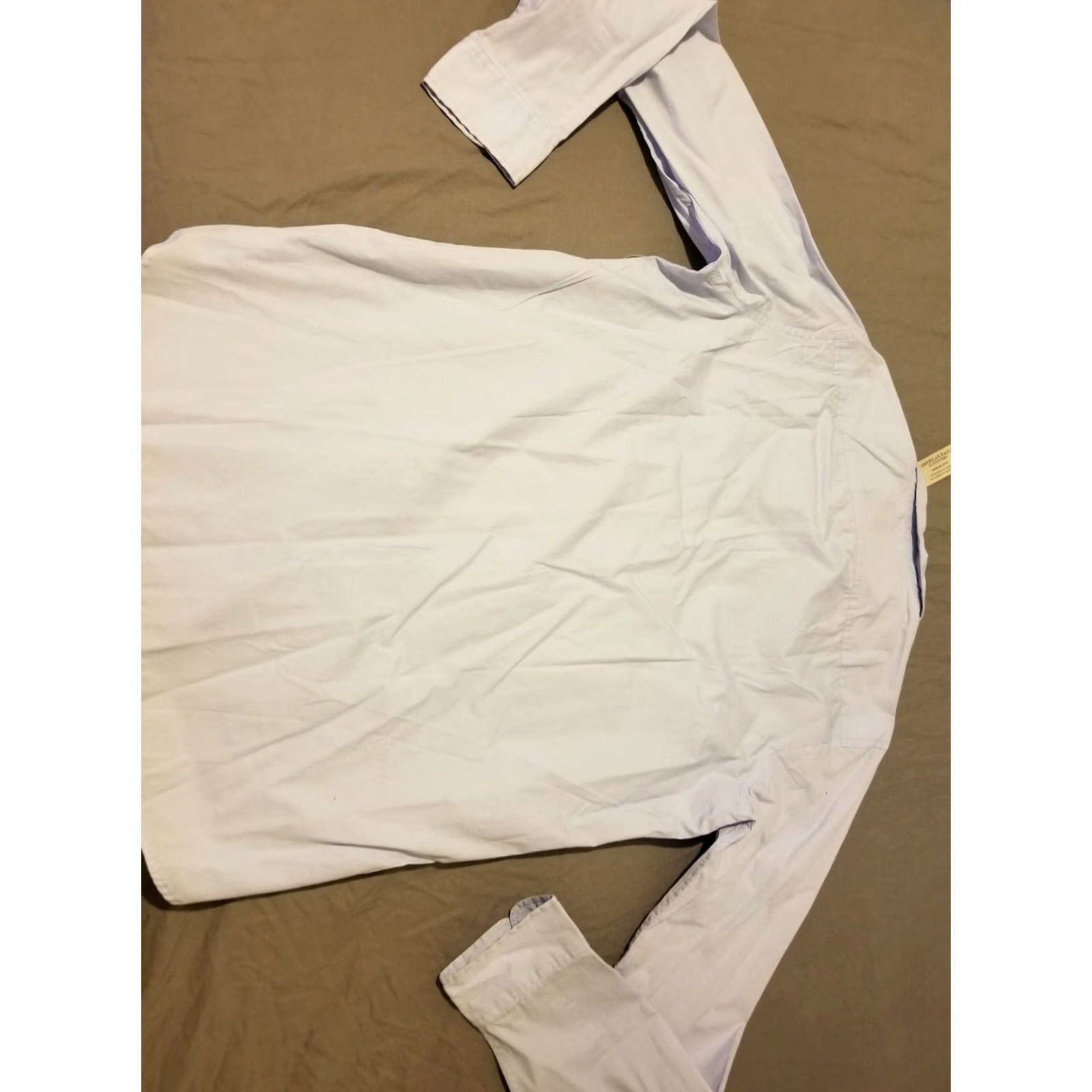 American Eagle Outfitters VINTAGE? (No) - American Eagle Outfitters Shirt - Mens - Dress Shirt - LT Gray - Button-Up - Long Sleeve - Cotton - Big & Tall Size 42R - 7 Thumbnail