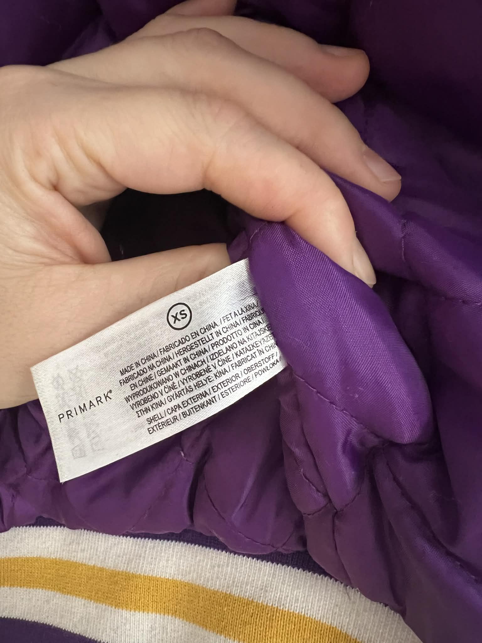 NBA Primark x NBA LA Lakers James 6 Varsity Bomber Jacket 💥 Size US XS / EU 42 / 0 - 6 Thumbnail