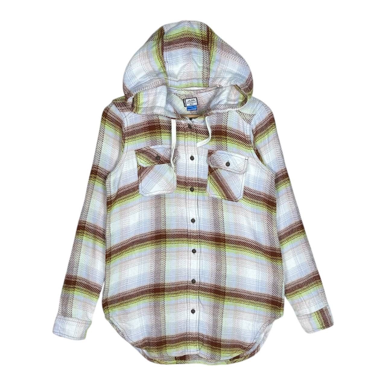 KAVU KAVU Plaid Hooded Shacket Jacket Size XS / US 0-2 / IT 36-38 - 1 Thumbnail