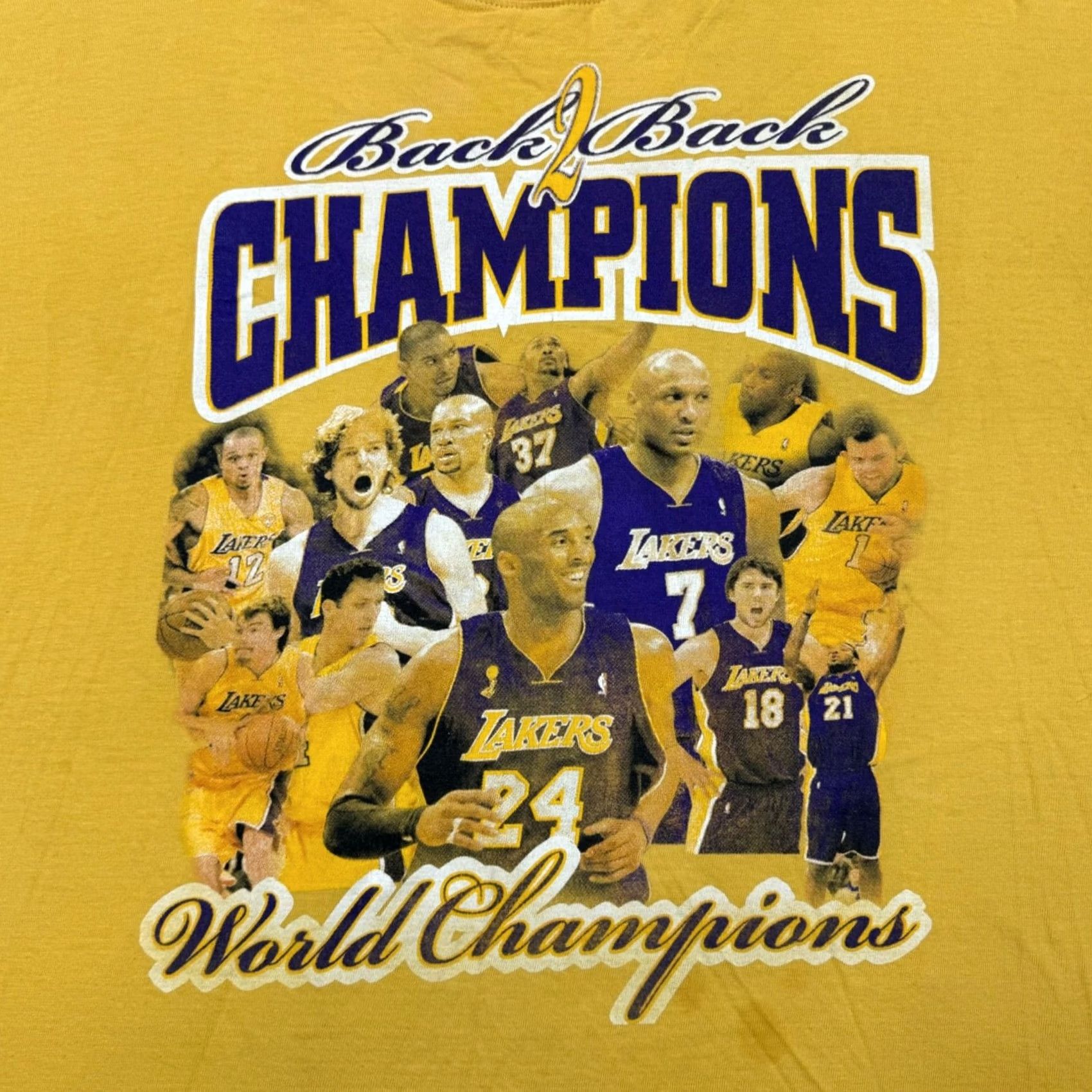 Vintage Sporty Shirt 2XL Yellow LAKERS Finals Graphic Print Mens T-Shirt Basketball Vintage? Size US XXL / EU 58 / 5 - 6 Thumbnail