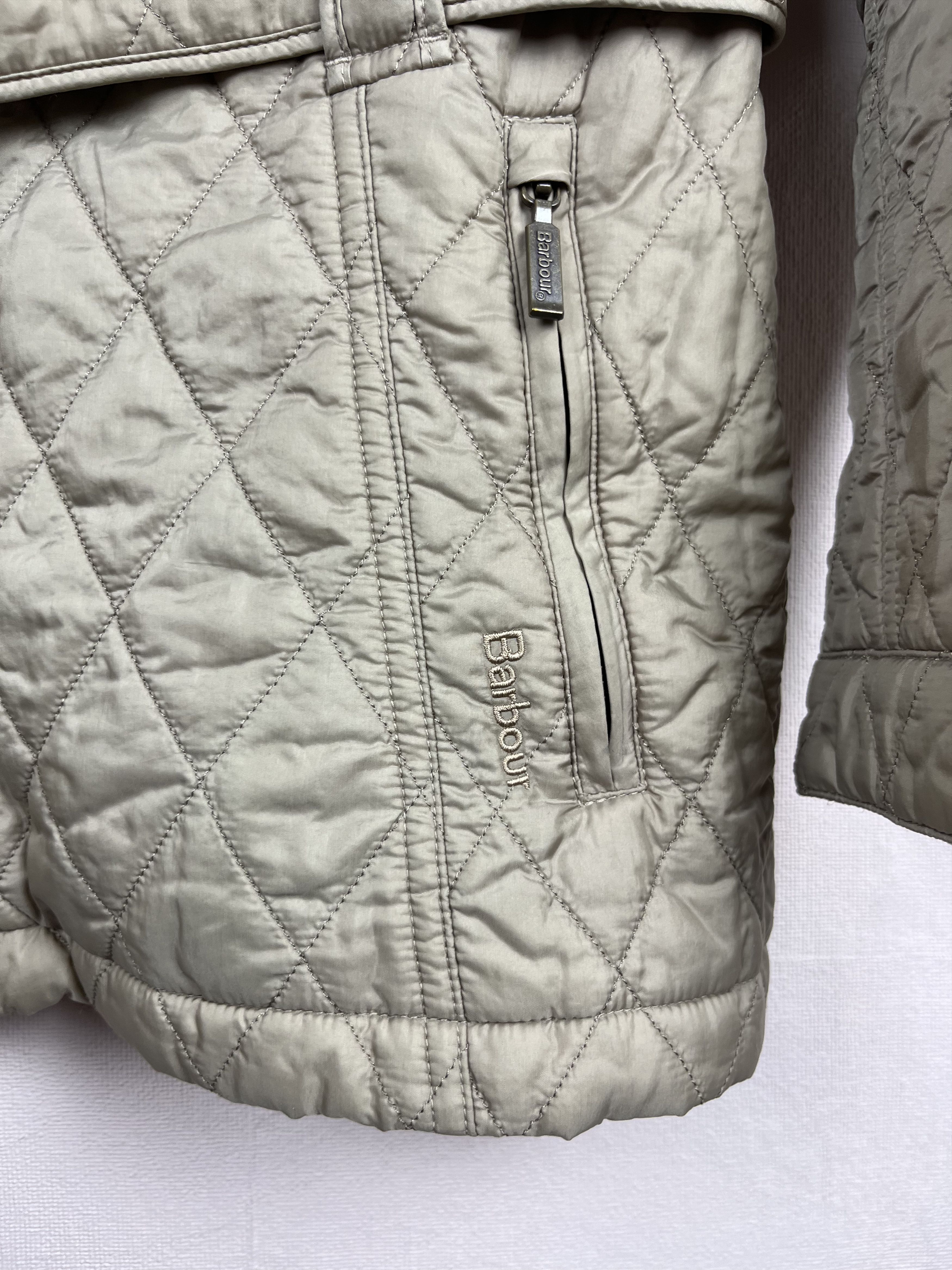Barbour BARBOUR SIZE UK 10 US 6 BEIGE FLYWEIGHT GRACE QUILTED JACKET Size XS / US 0-2 / IT 36-38 - 6 Thumbnail
