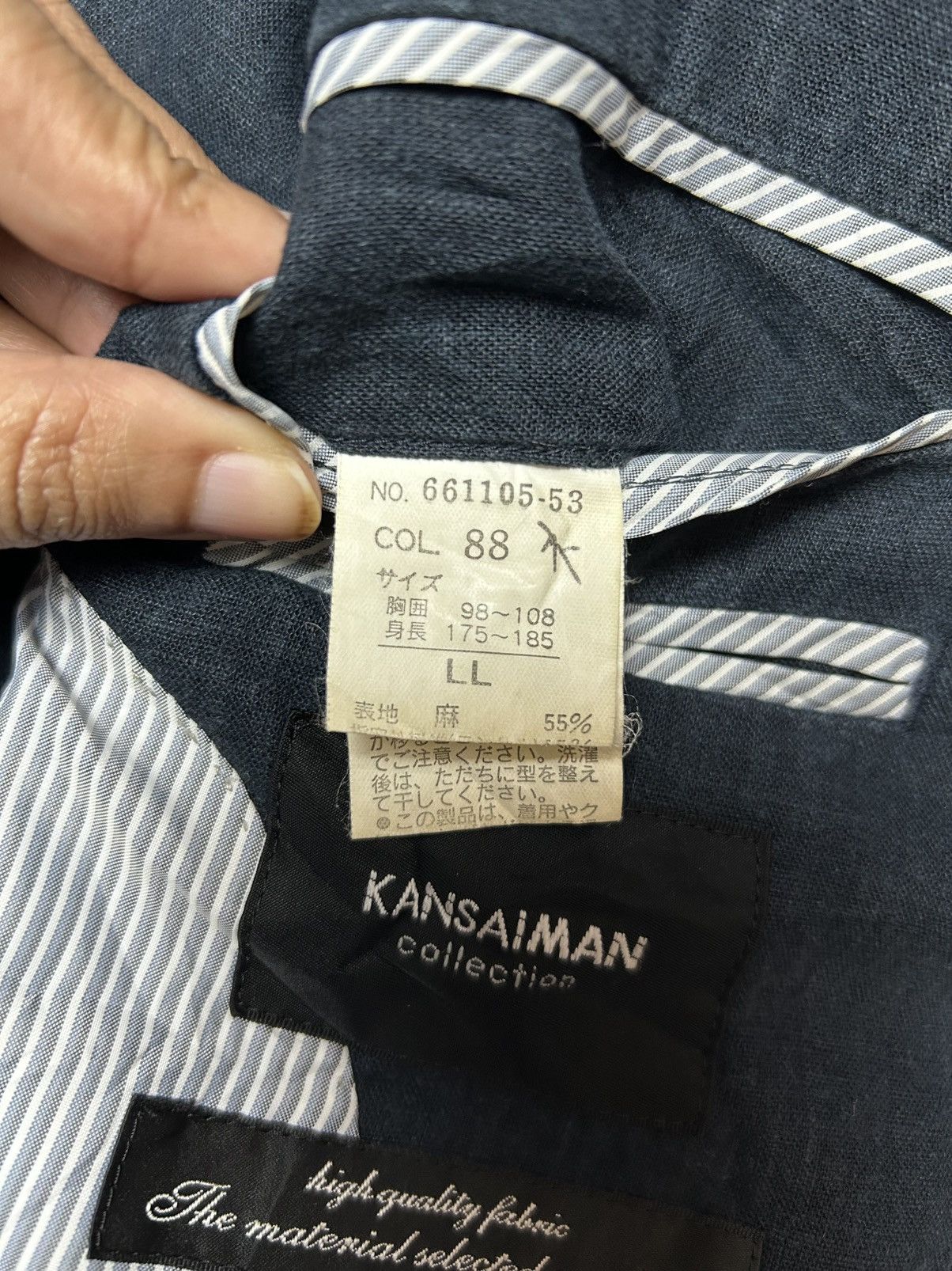 Designer × Japanese Brand × Kansai Yamamoto KANSAIMAN COLLECTION WORK BUTTON JACKET Size US XL / EU 56 / 4 - 6 Thumbnail