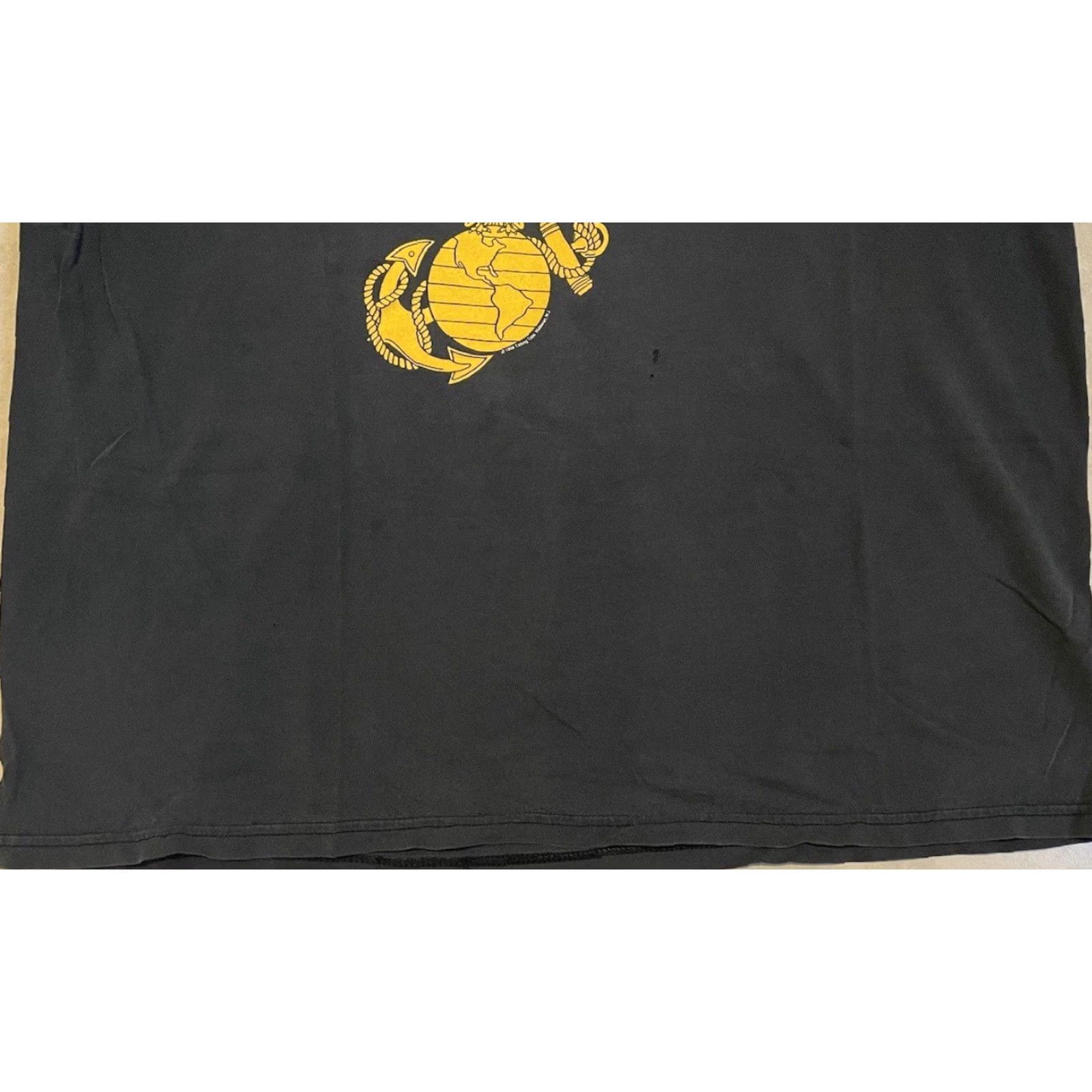 Vintage VINTAGE Marines The Less You’ll Bleed Faded Shirt M Boxy Army USMC Biker Grunge Shirt Mens Black 90s Army Marine Corps Grunge Tee Size US M / EU 48-50 / 2 - 3 Thumbnail