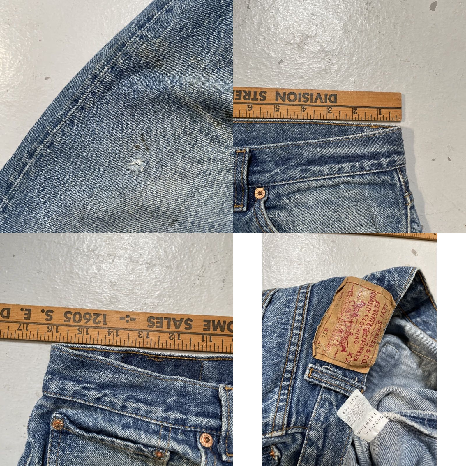 Levi's VINTAGE Levi’s 501 XX Jeans Distressed USA Denim 34x34 Blue Men/NBA? 90s Patina 34x34 Headline? Size US 34 / EU 50 - 8 Thumbnail