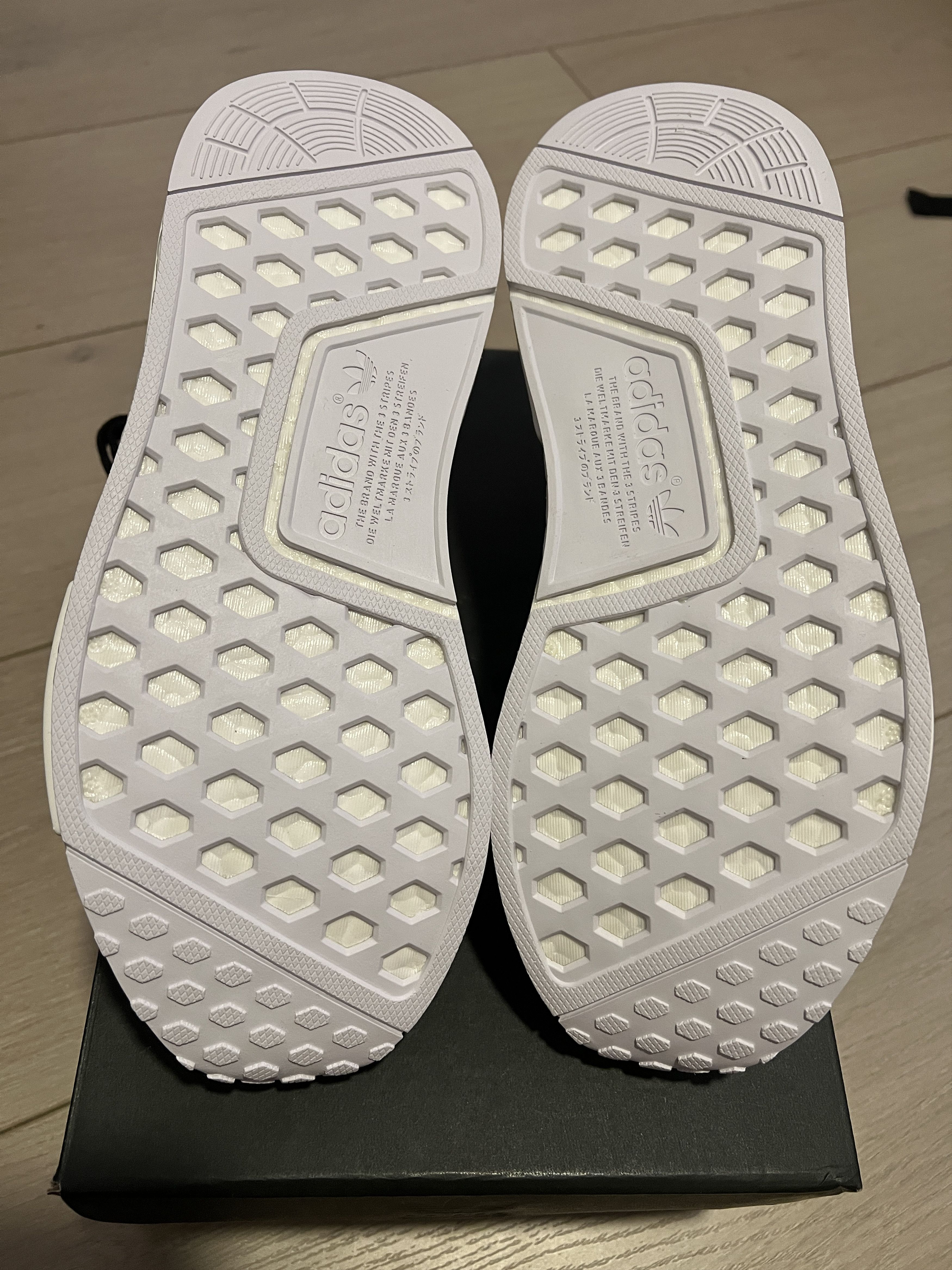 Adidas NMD R1 Tri Color Stripes White