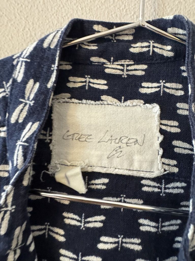 Greg Lauren Indigo dragonfly short sleeve studio shirt Size US S / EU 44-46 / 1 - 3 Thumbnail