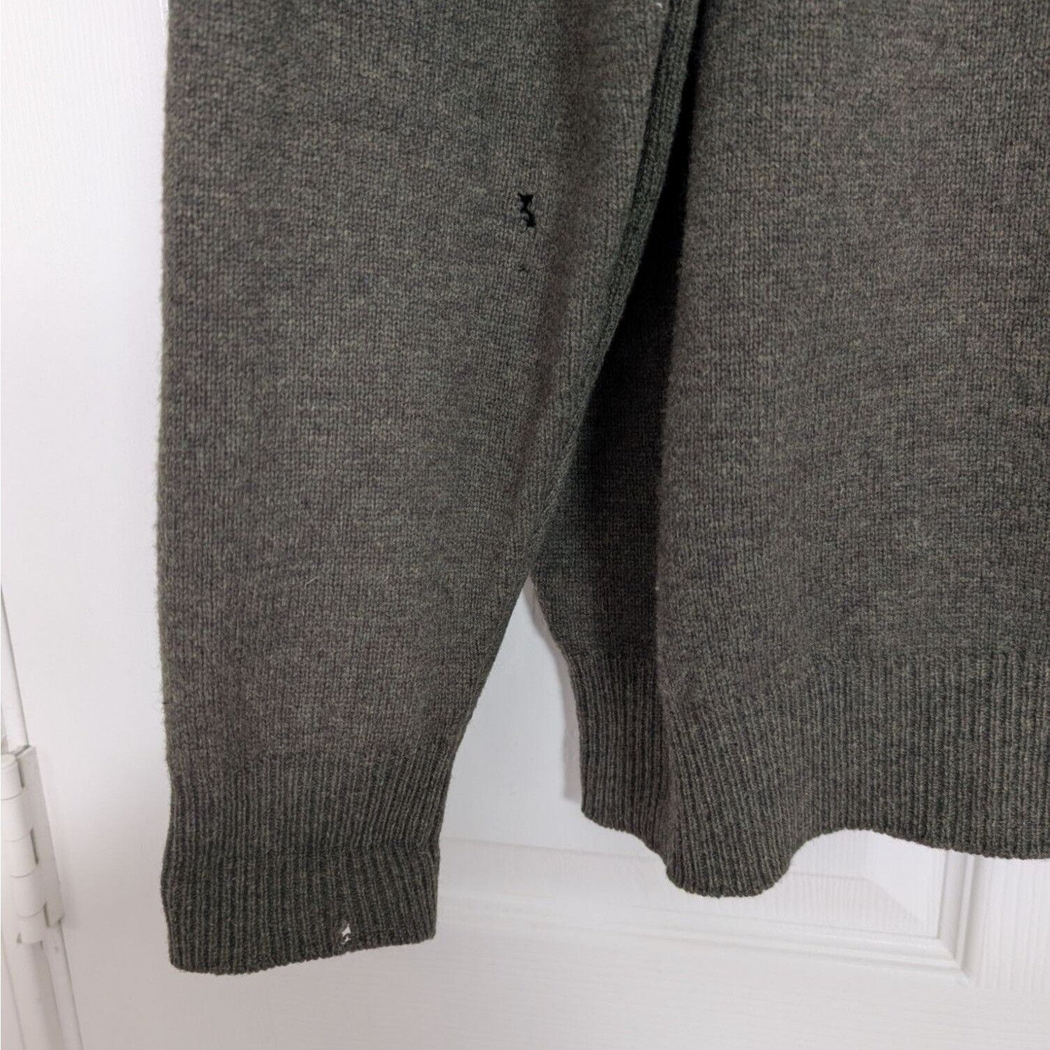 Beretta Beretta Lambswool 1/4 Zip Sweater Mens Size XL Dark Green Size XL / US 12-14 / IT 48-50 - 3 Thumbnail