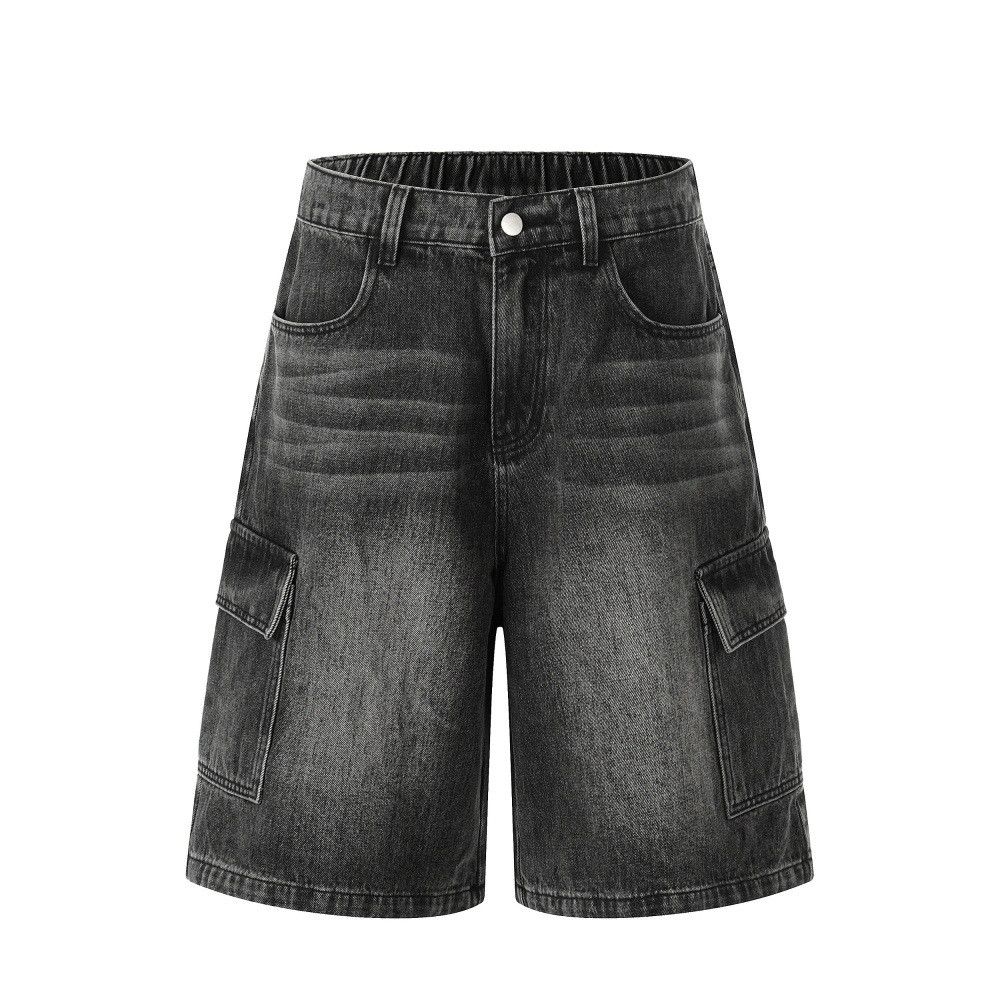 Vintage Punk Distressed Washed Denim Cargo Shorts Size US 32 / EU 48 - 1 Thumbnail
