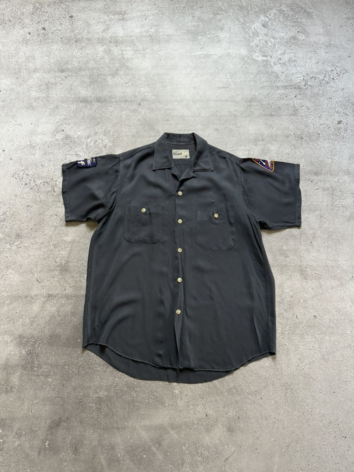 Alfred Dunhill × Vintage 1950s Dunhill Bowler Rayon Buttons Shirt Size US M / EU 48-50 / 2 - 3 Thumbnail