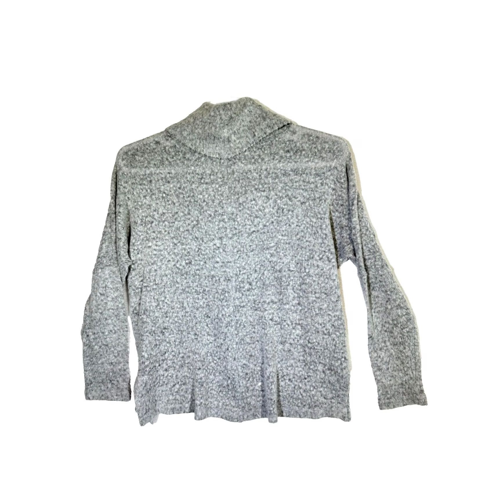 Bar III Women's Gray Textured Cowl Neck Sweater Size L Bar III Size L / US 10 / IT 46 - 2 Thumbnail