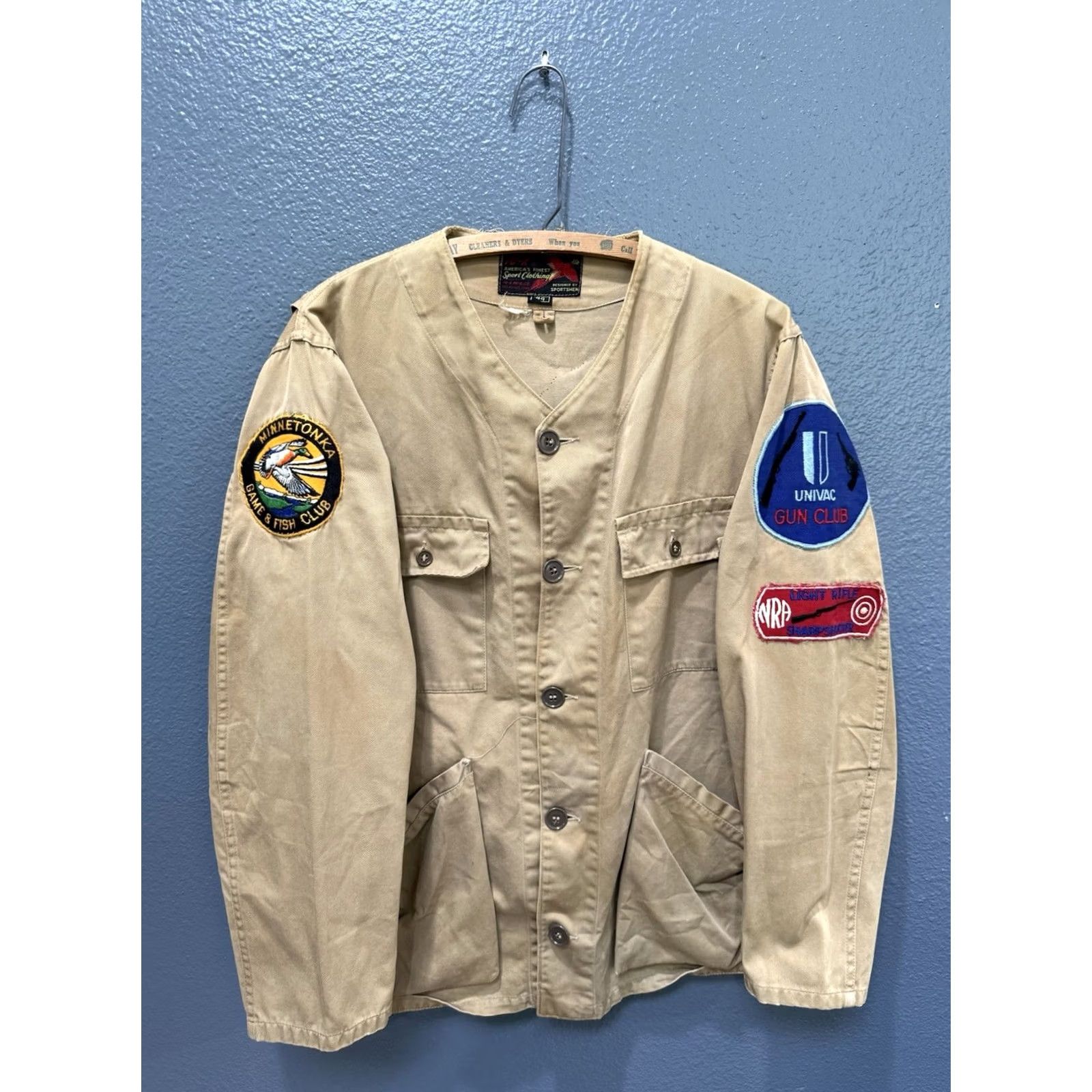Vintage VINTAGE 50’s 10X Mens Cotton Hunting Jacket Large USA Made Jacket Mens L Brown Hunting 44 USA Size US L / EU 52-54 / 3 - 6 Thumbnail
