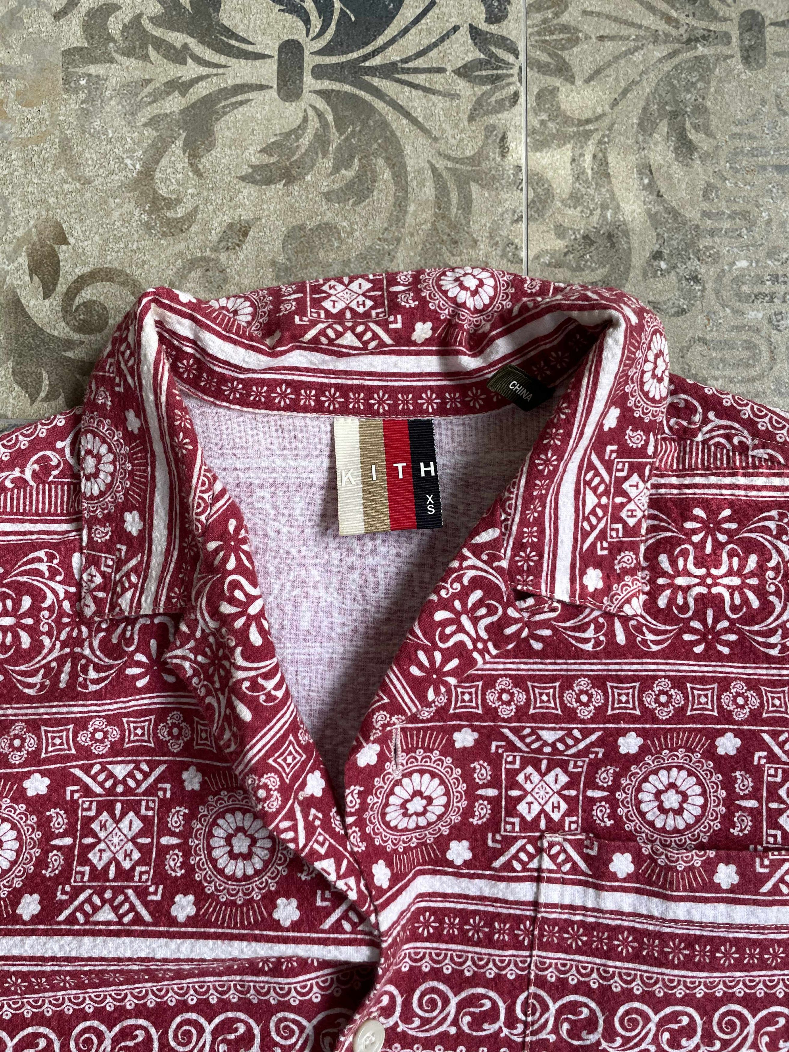 Kith Kith Seersucker Camp Shirt Red XS Like S Size US XS / EU 42 / 0 - 5 Thumbnail