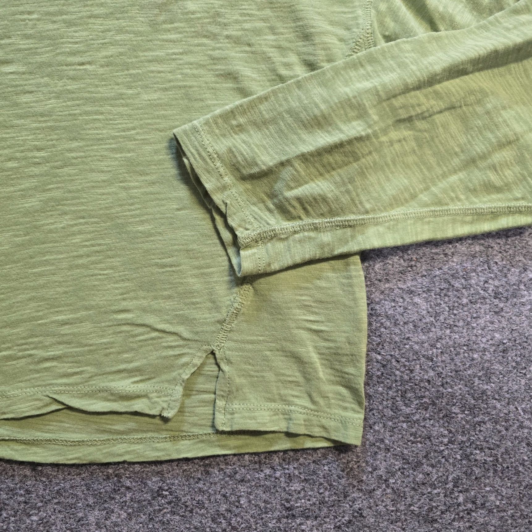 Madewell Madewell Top Womens Size Medium Green Slub Knit Long Sleeve Capsule Minimalist Shirt Size M / US 6-8 / IT 42-44 - 3 Thumbnail