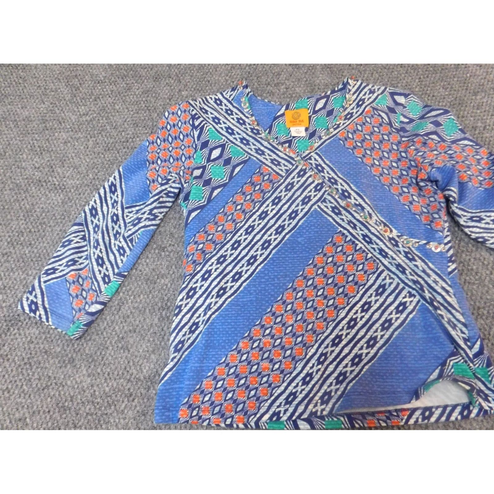 Vintage Ruby Rd Womens Button-Up Shirt PS Petites blue Size S / US 4 / IT 40 - 3 Thumbnail