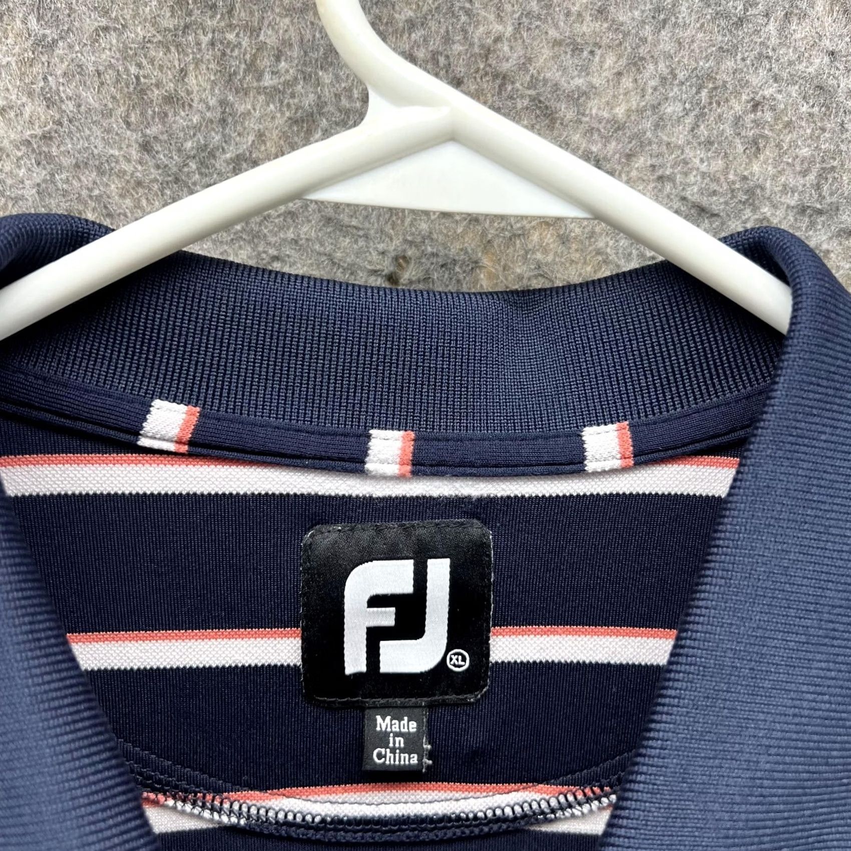 Footjoy FootJoy Polo Shirt Men XL Blue White Striped Short Sleeve Casual Golf Shirt Size US XL / EU 56 / 4 - 5 Thumbnail