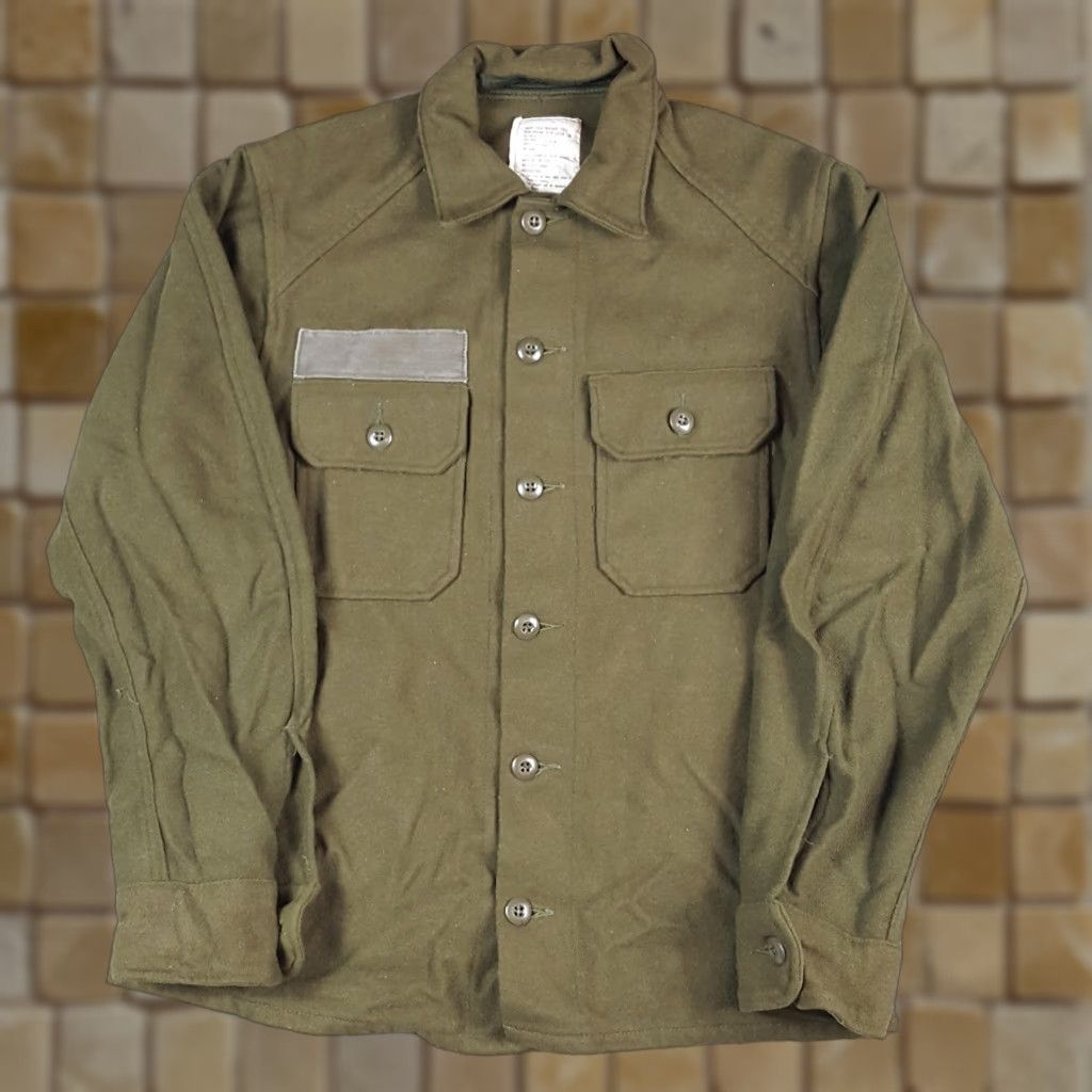 Vintage VINTAGE US Army OG-108 Wool Men's Size M Military Button Up Shirt Field Jacket Size US M / EU 48-50 / 2 - 1 Thumbnail