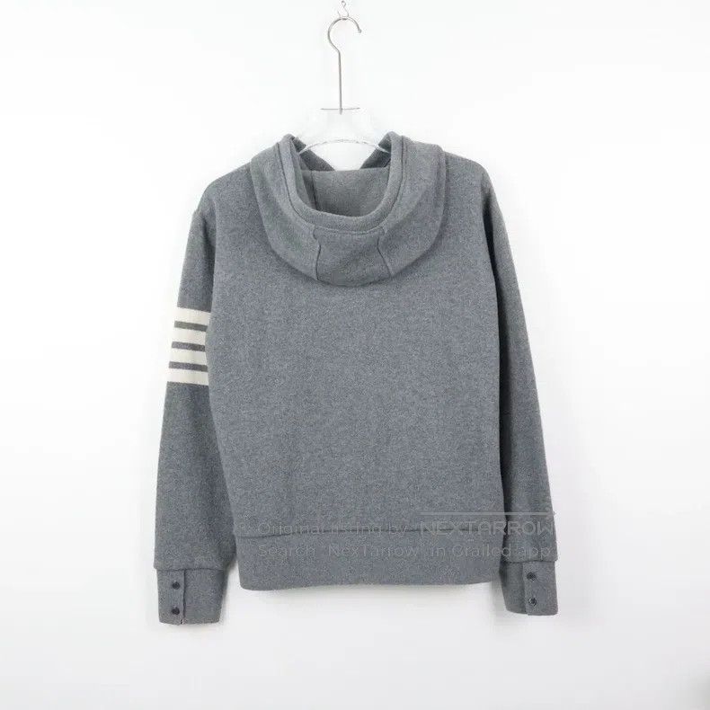 Thom Browne Thom Browne Gray Cashmere Hoodie Size US M / EU 48-50 / 2 - 2 Thumbnail