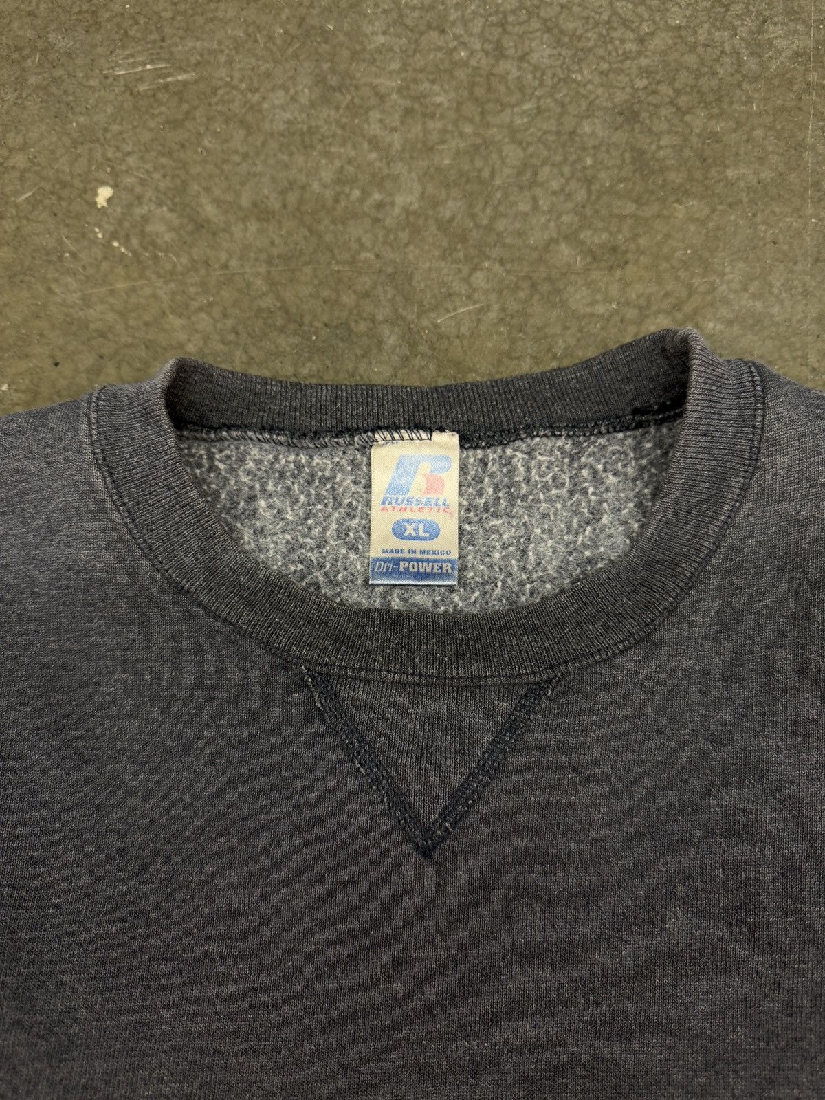 Russell Athletic × Vintage Vintage 90s Russell Athletic Faded Gray Blue Boxy Crewneck Size US XL / EU 56 / 4 - 4 Thumbnail