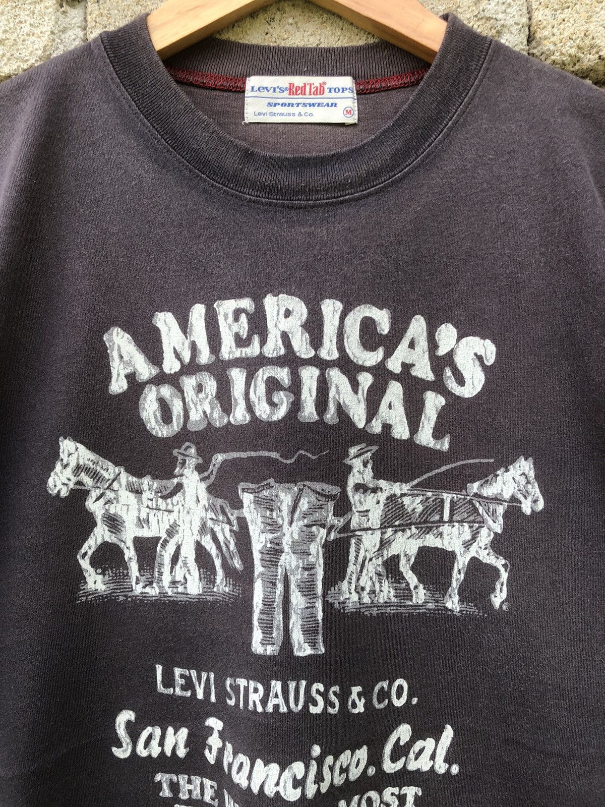 Levi's Vintage Sunfaded Levis Red Tab Tops Americas Original Tee Size US M / EU 48-50 / 2 - 4 Thumbnail