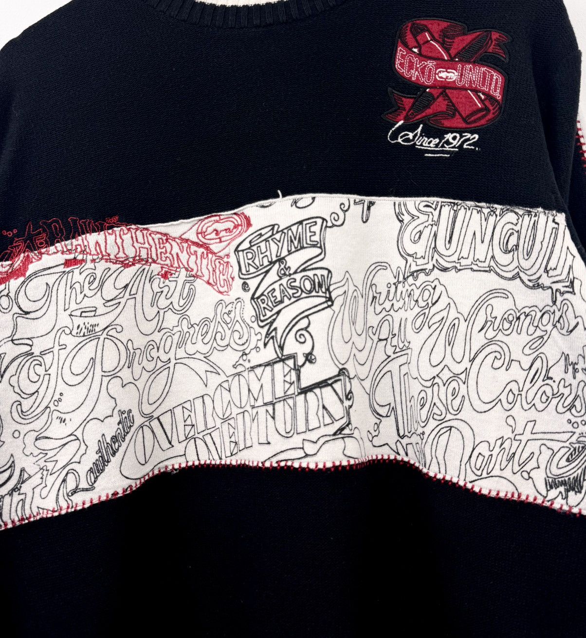 Ecko Unltd. Ecko Unltd Men Black Knit Sweater With Crew Neck Size M Size US M / EU 48-50 / 2 - 2 Thumbnail