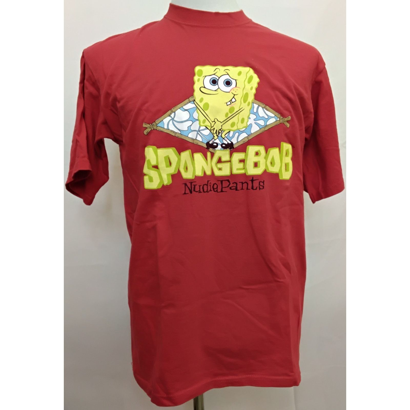Nickelodeon Spongebob Squarepants Vtg 00's T-Shirt Red Men's L Nudie USA Size US L / EU 52-54 / 3 - 2 Thumbnail