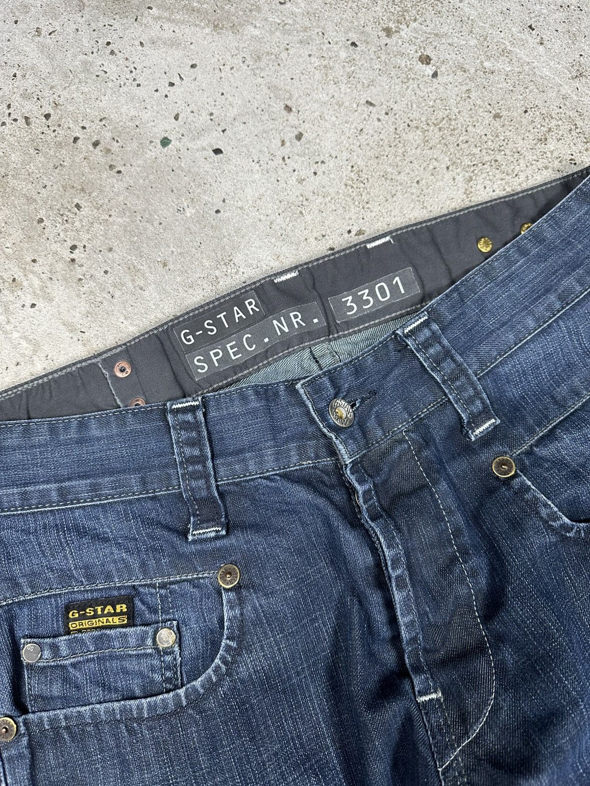 G-Star × Japanese Brand × Vintage Vintage Y2K G Star Raw Baggy Radar Cover Loose Denim Pants Size US 32 / EU 48 - 7 Thumbnail