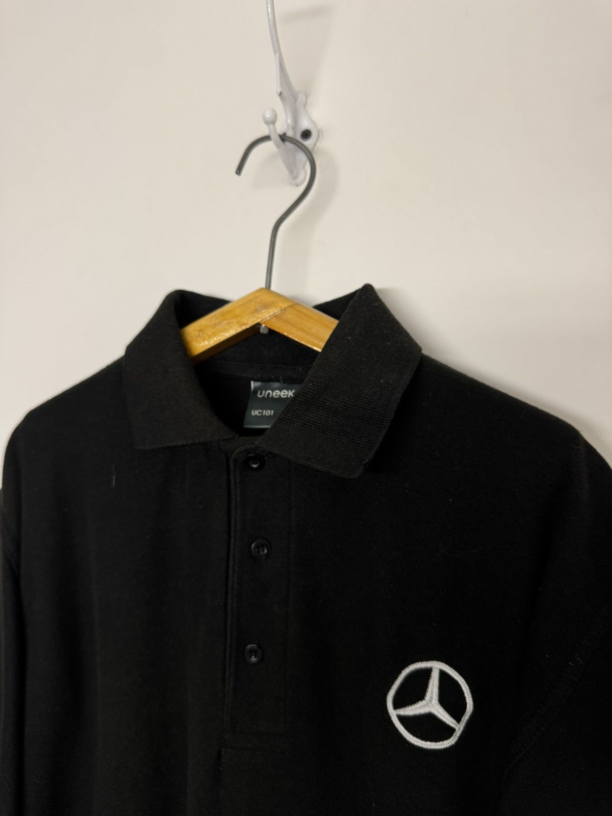 Mercedes-Benz Vintage Y2k Mercedes Bens Polo T-Shirt 00’s Size US L / EU 52-54 / 3 - 6 Thumbnail