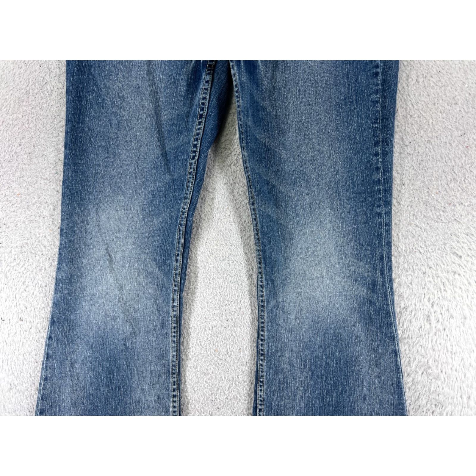 Vintage Maurices Womens Jeans Bootcut Denim Blue 7 Regular 5-Pocket Embroidered Western Cotton Blend Stretch Vintage No Size 28" / US 6 / IT 42 - 3 Thumbnail