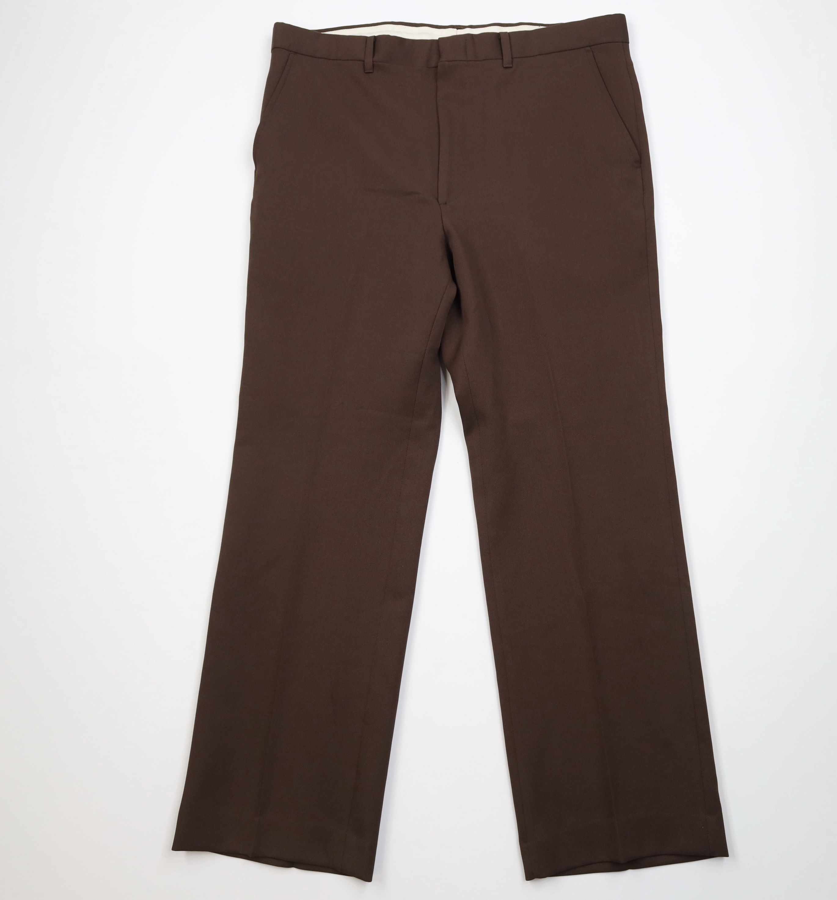 Vintage Vintage 70s Streetwear Flared Wide Leg Chino Pants Brown USA Size US 36 / EU 52 - 1 Thumbnail