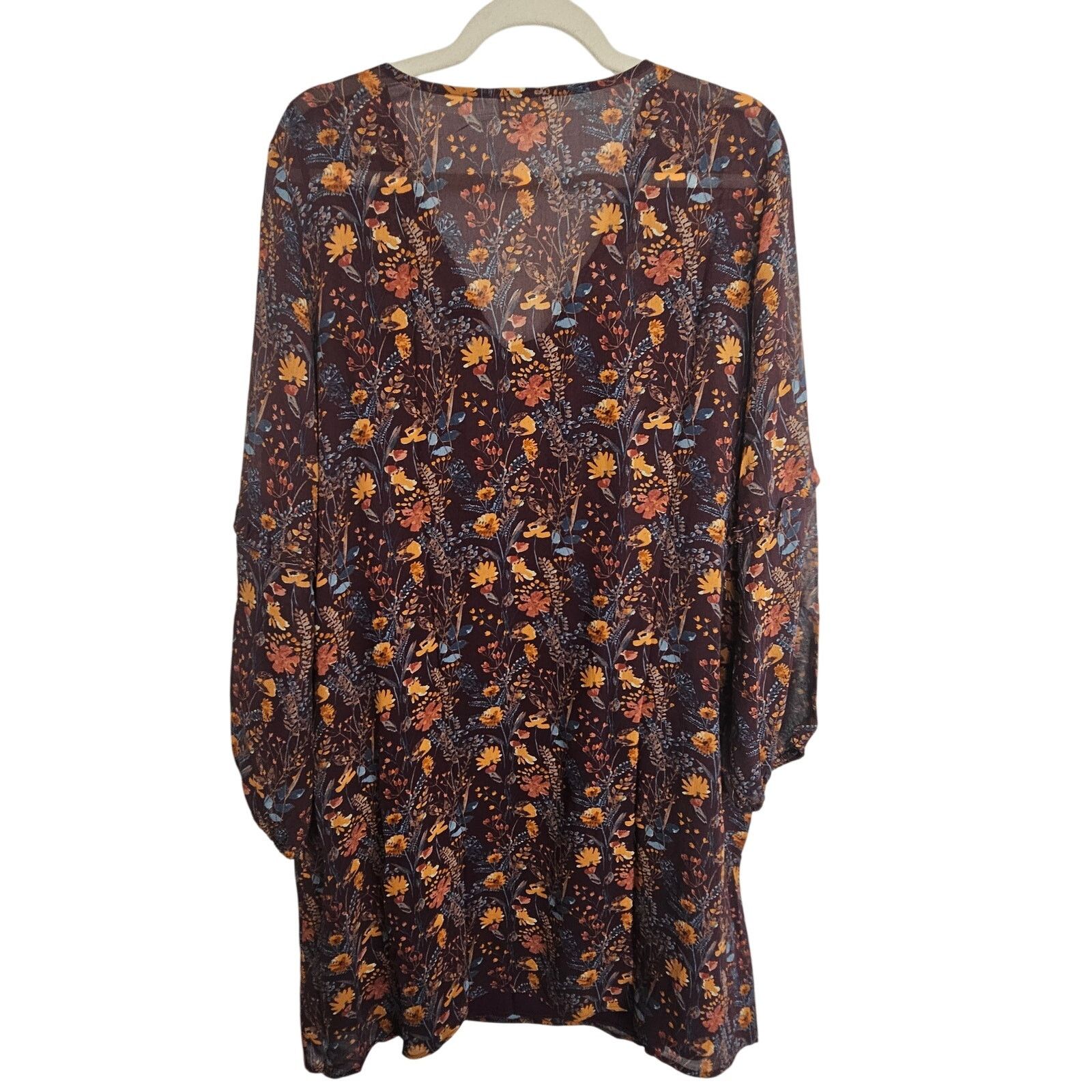 Arnette Garnet Hill Womens Silk Dress Autumn Floral Boho Peasant Size M / US 6-8 / IT 42-44 - 9 Thumbnail
