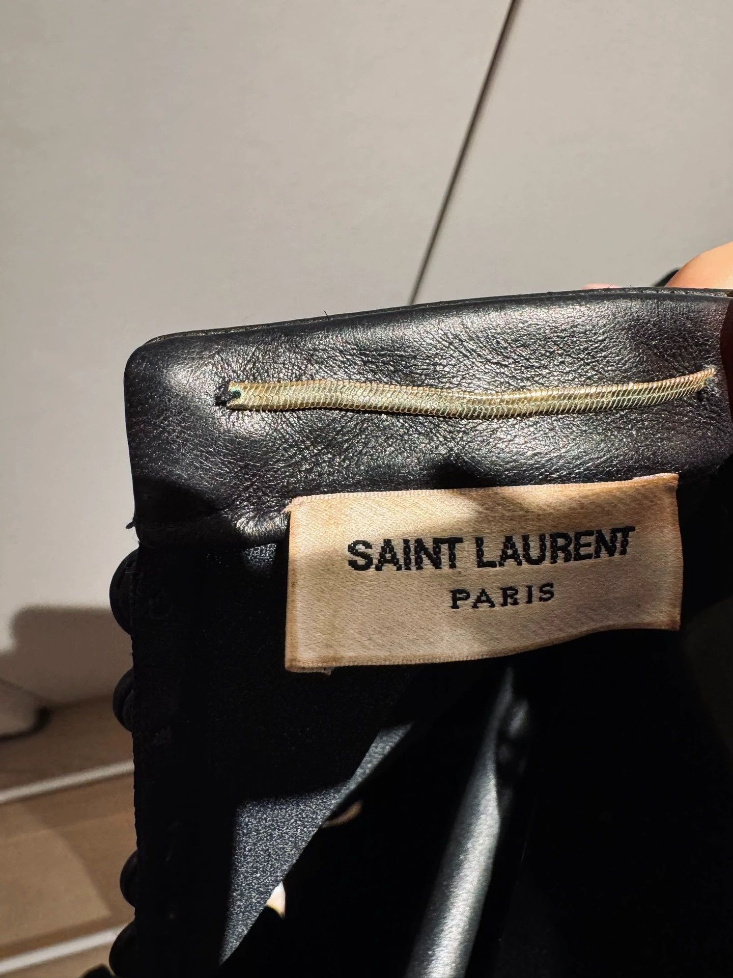 Saint Laurent Paris SLP Hedi Slimane 13SS Batwing Lambskin Panel Shirt 40 Size M / US 6-8 / IT 42-44 - 4 Thumbnail