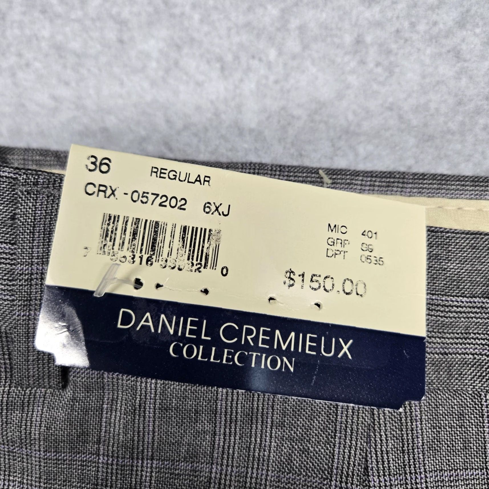 Cremieux Daniel Cremieux Pants Mens 36 Gray Plaid Pleated Dress Trousers Made USA Size US 36 / EU 52 - 3 Thumbnail