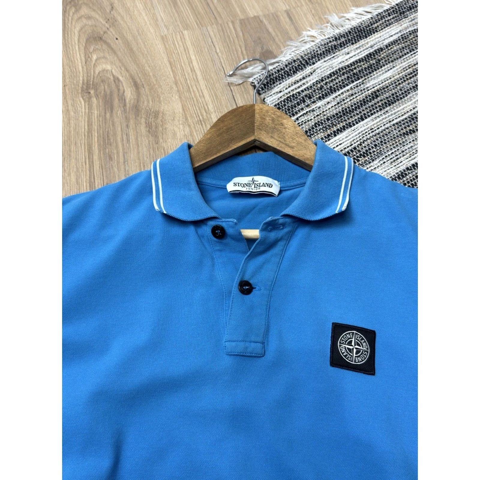Stone Island STONE ISLAND Polo Shirt Slim Fit Blue Casual Men XL Junior S Slim Fit Stone Island 90s Classic Europe City Hype Polo Mens Size US S / EU 44-46 / 1 - 3 Thumbnail