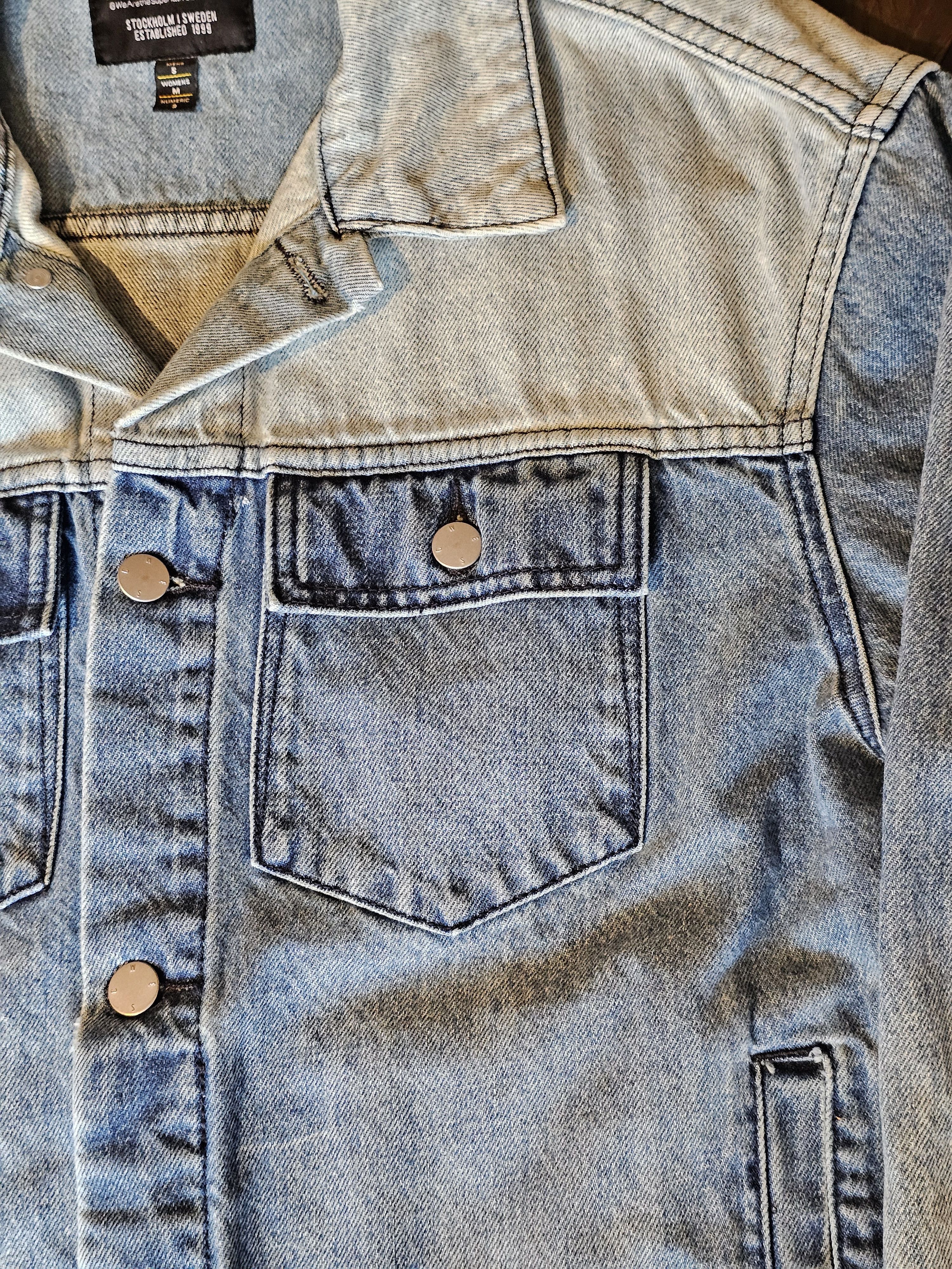 WeSC WeSC Denim Jacket Indigo Block Size S UNISEX EUC Streetwear Size US S / EU 44-46 / 1 - 4 Thumbnail