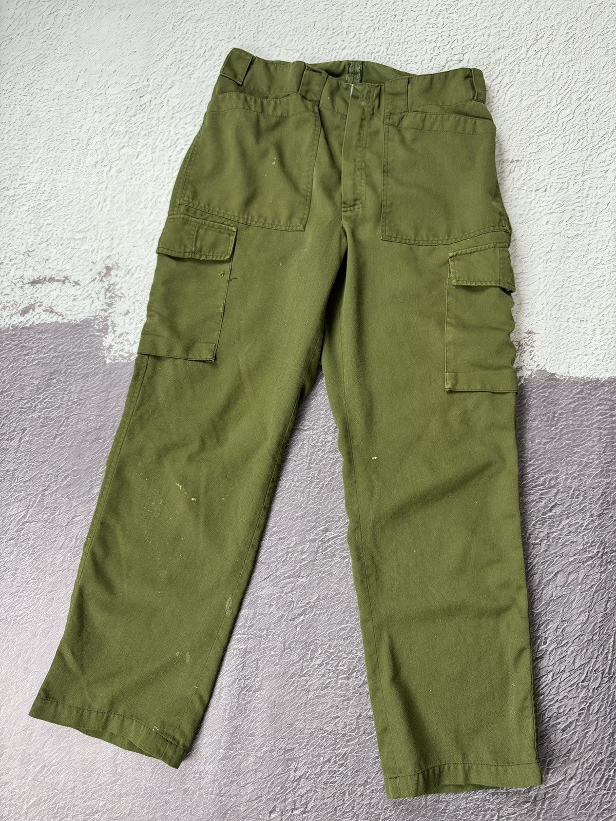 Vintage Vintage 80s Militari Utility Khaki Army distressed cargo Size US 32 / EU 48 - 1 Thumbnail
