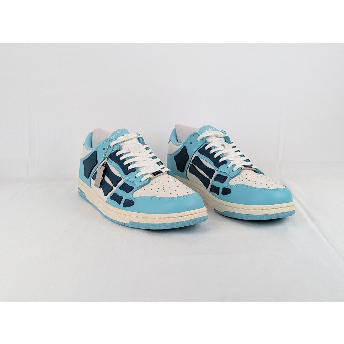 Amiri o1rshd1 Q:2 / Skel Top Low Sneakers in Slate Blue Size US 12 / EU 45 - 8 Thumbnail