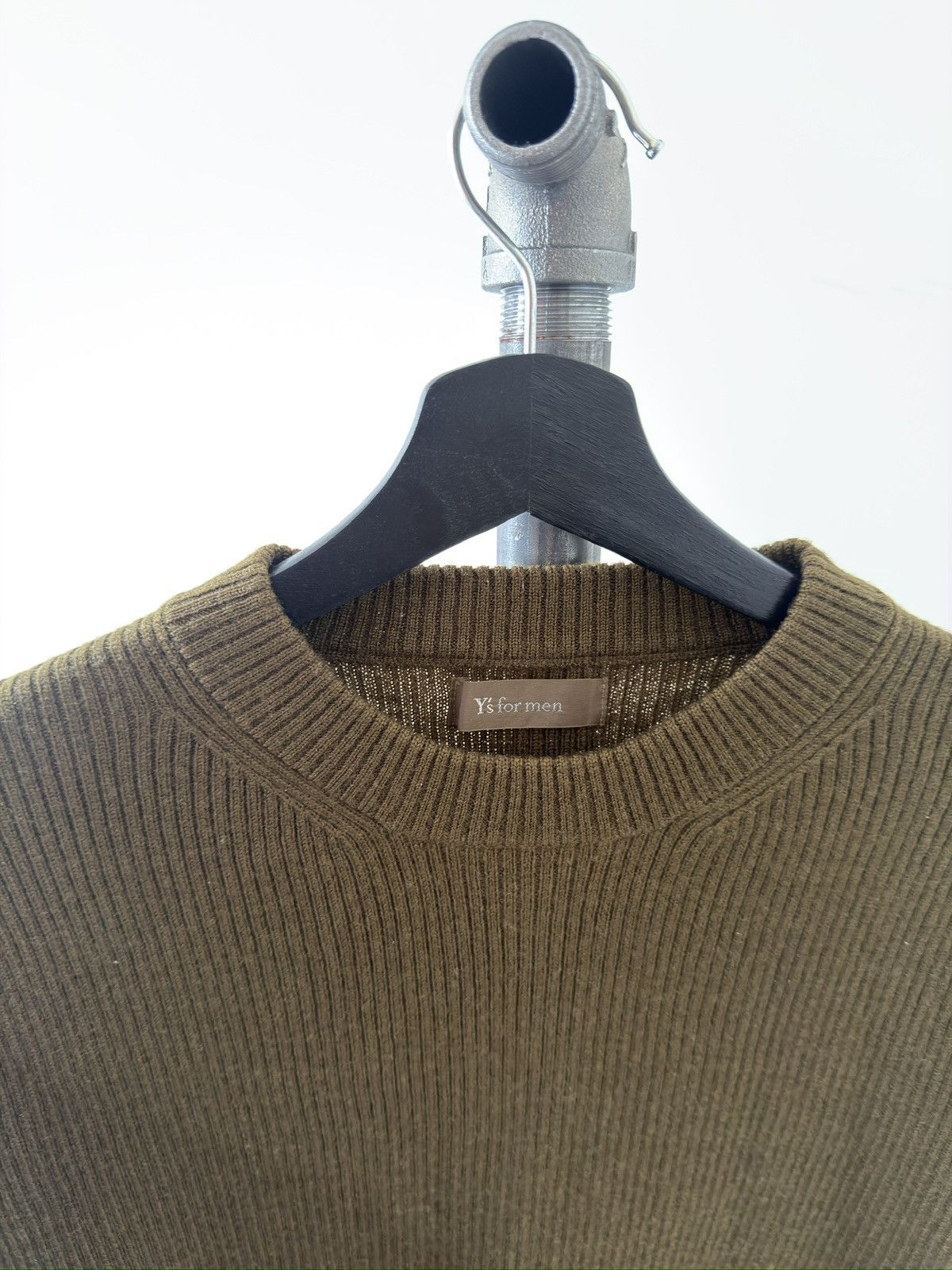 Y's for Men Olive Ribbed Sweater Size US M / EU 48-50 / 2 - 3 Thumbnail