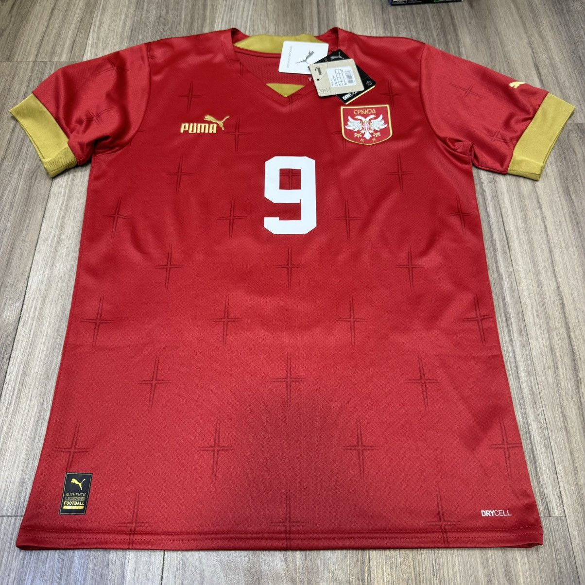 Puma Serbia 22/23 home shirt #9 Mitrovic (Bnwt) Size US S / EU 44-46 / 1 - 1 Thumbnail