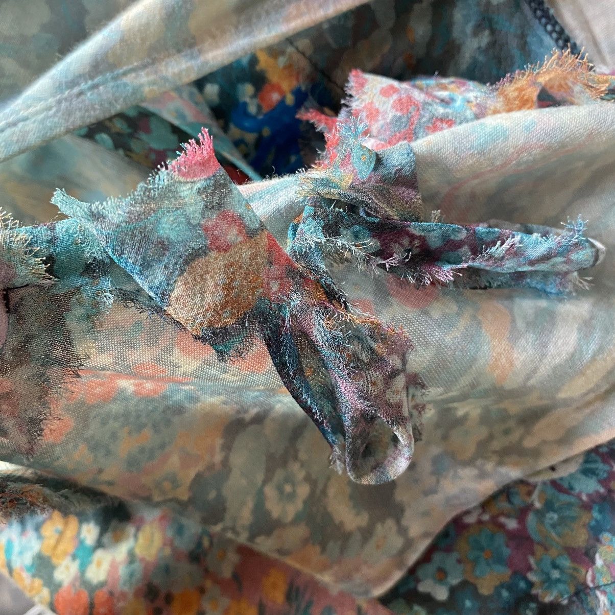 Tsumori Chisato Tsumori Chisato Floral Ruffle Strap Maxi Dress Size XS / US 0-2 / IT 36-38 - 18 Thumbnail