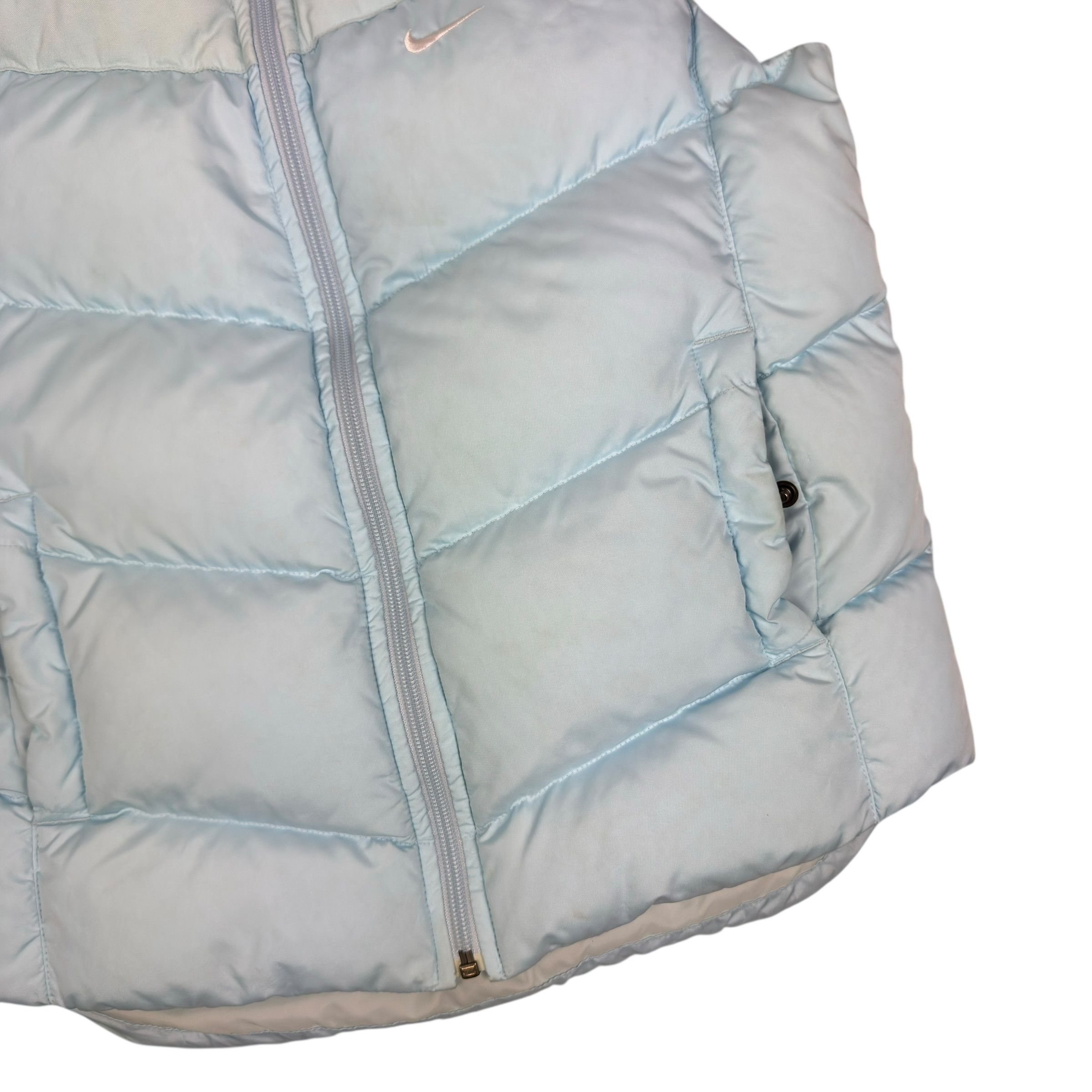 Nike Nike Women's Sky Blue Solo Swoosh Full Zip Puffer Vest Small Size S / US 4 / IT 40 - 5 Thumbnail