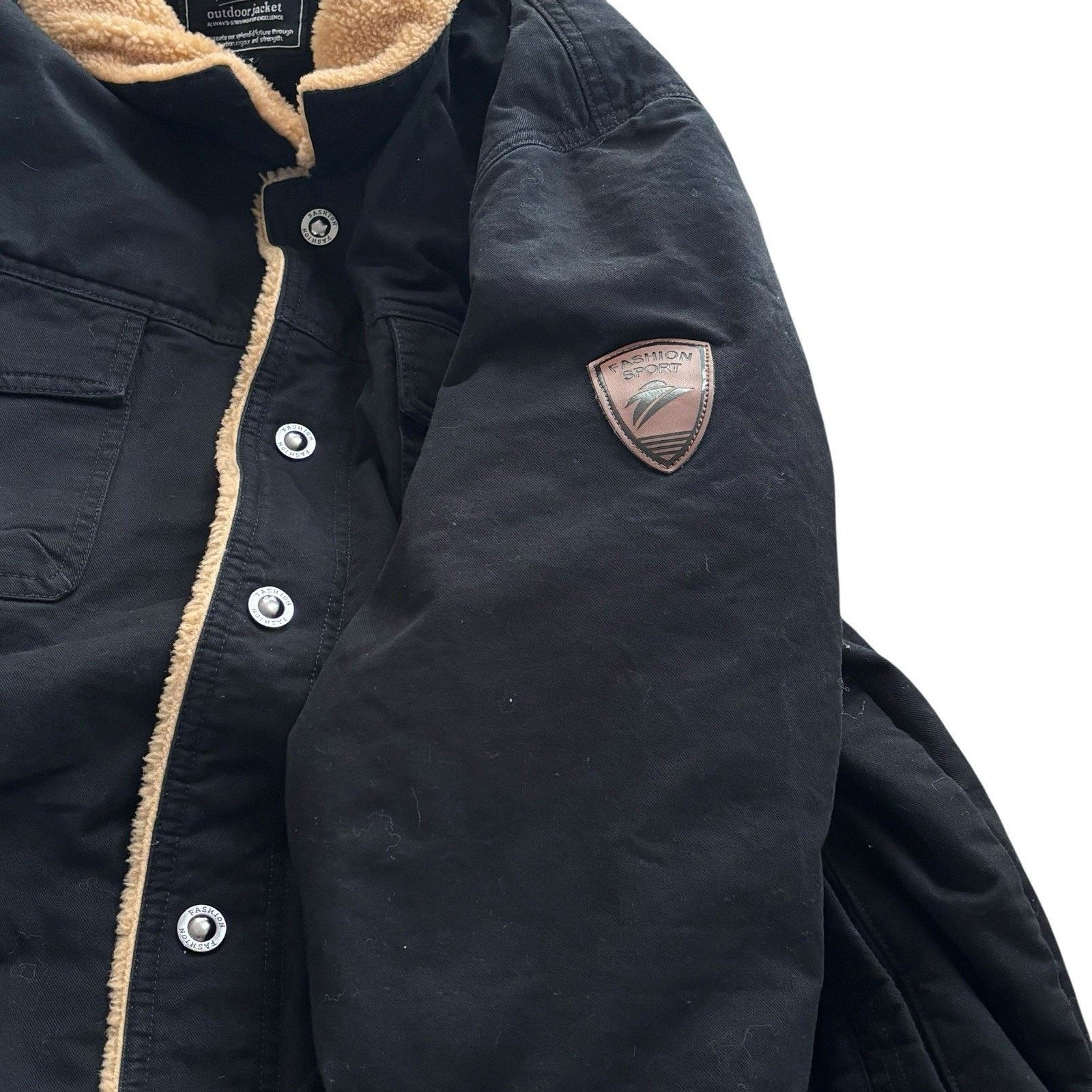 Other Black Canvas Sherpa Lined Workwear Coat XXL - Outdoor Jacket Size US XXL / EU 58 / 5 - 6 Thumbnail
