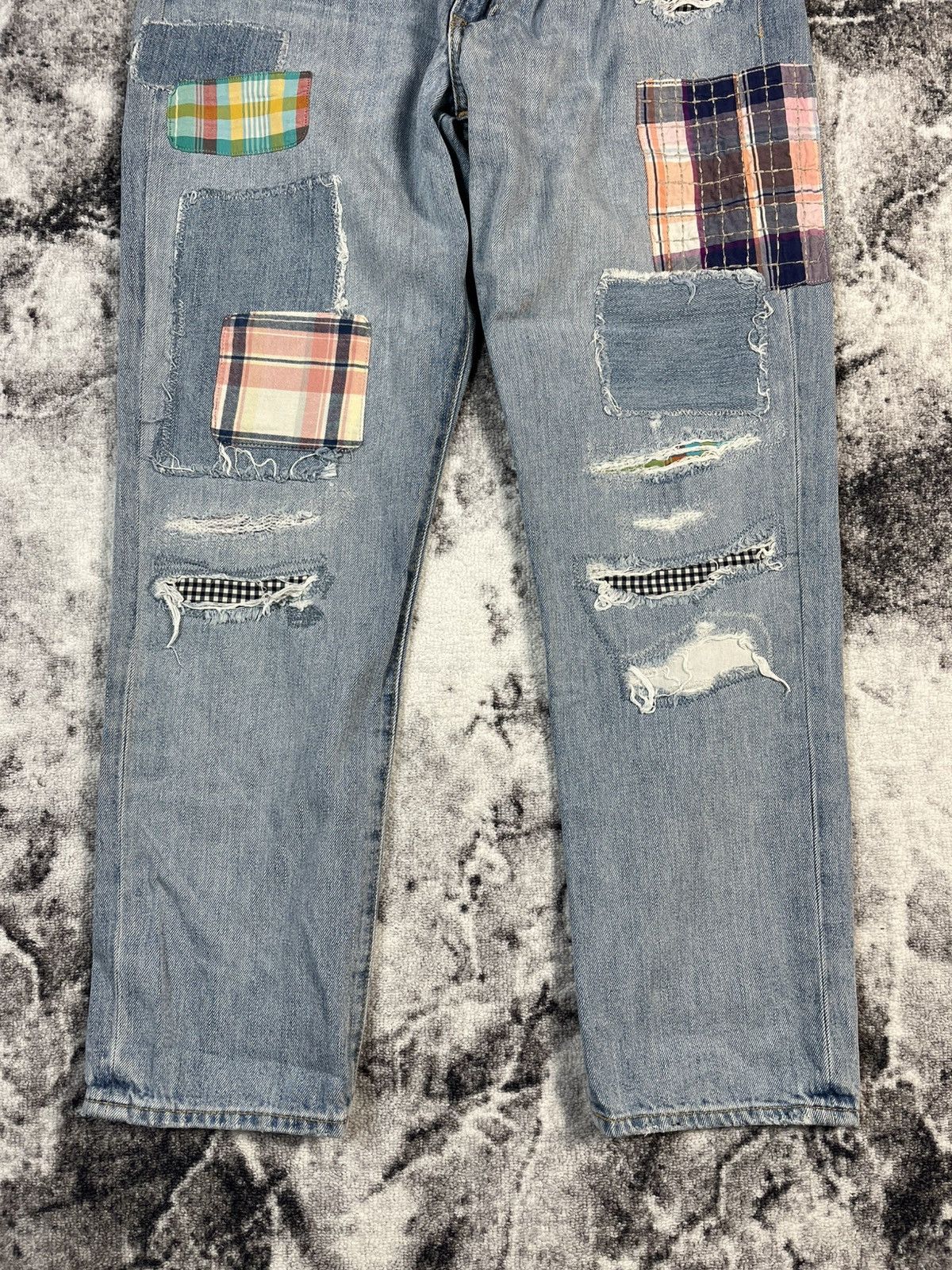 Polo Ralph Lauren Polo Ralph Lauren Patchwork Distressed Denim Jeans Size 27" / US 4 / IT 40 - 2 Thumbnail