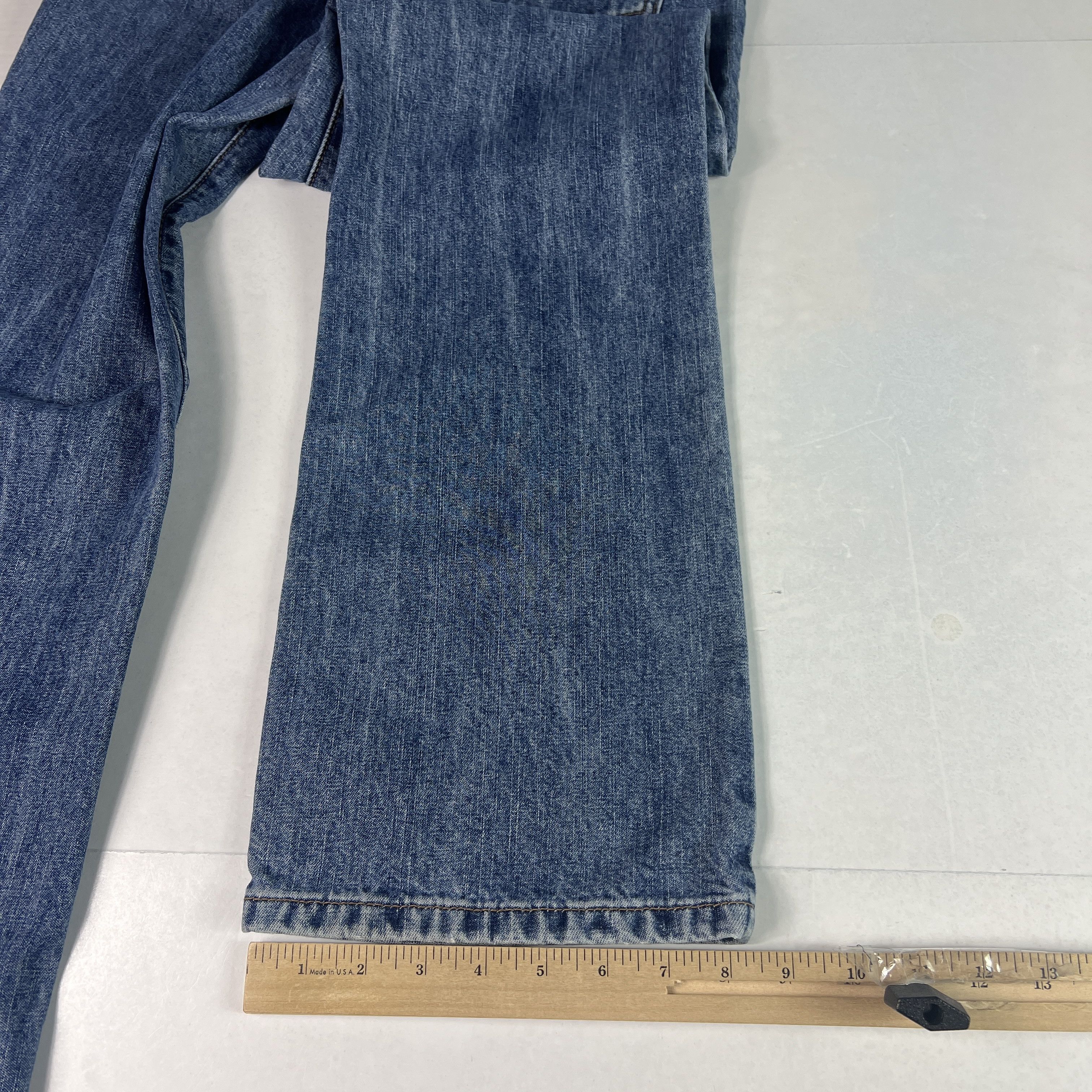 Calvin Klein VTG Calvin Klein Jeans Mid Rise Boot Cut Blue Faded Denim Size 32" / US 10 / IT 46 - 14 Thumbnail