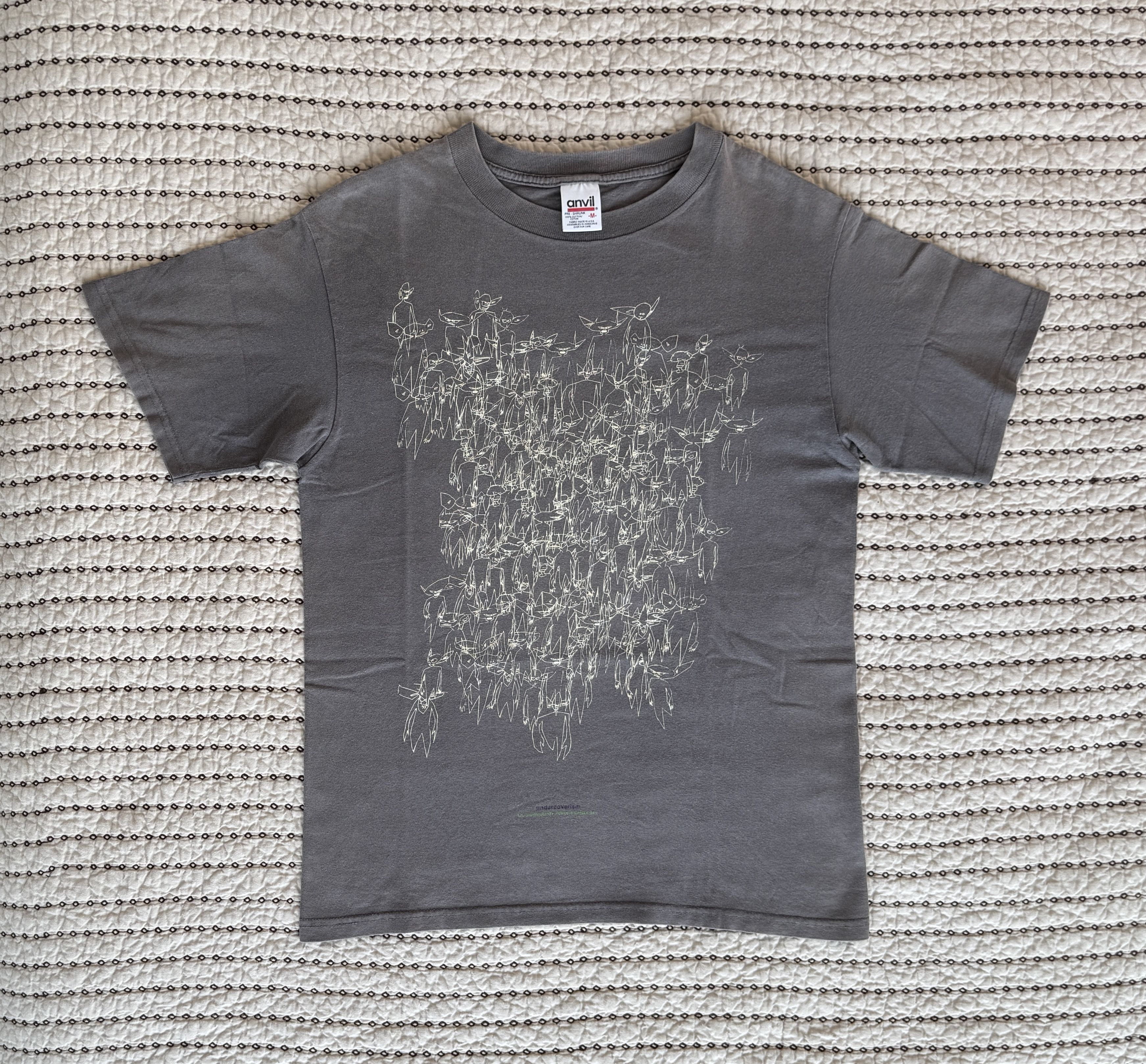 Undercover UNDERCOVER X FUTURA VINTAGE T-SHIRT WASHED GRAY SIZE