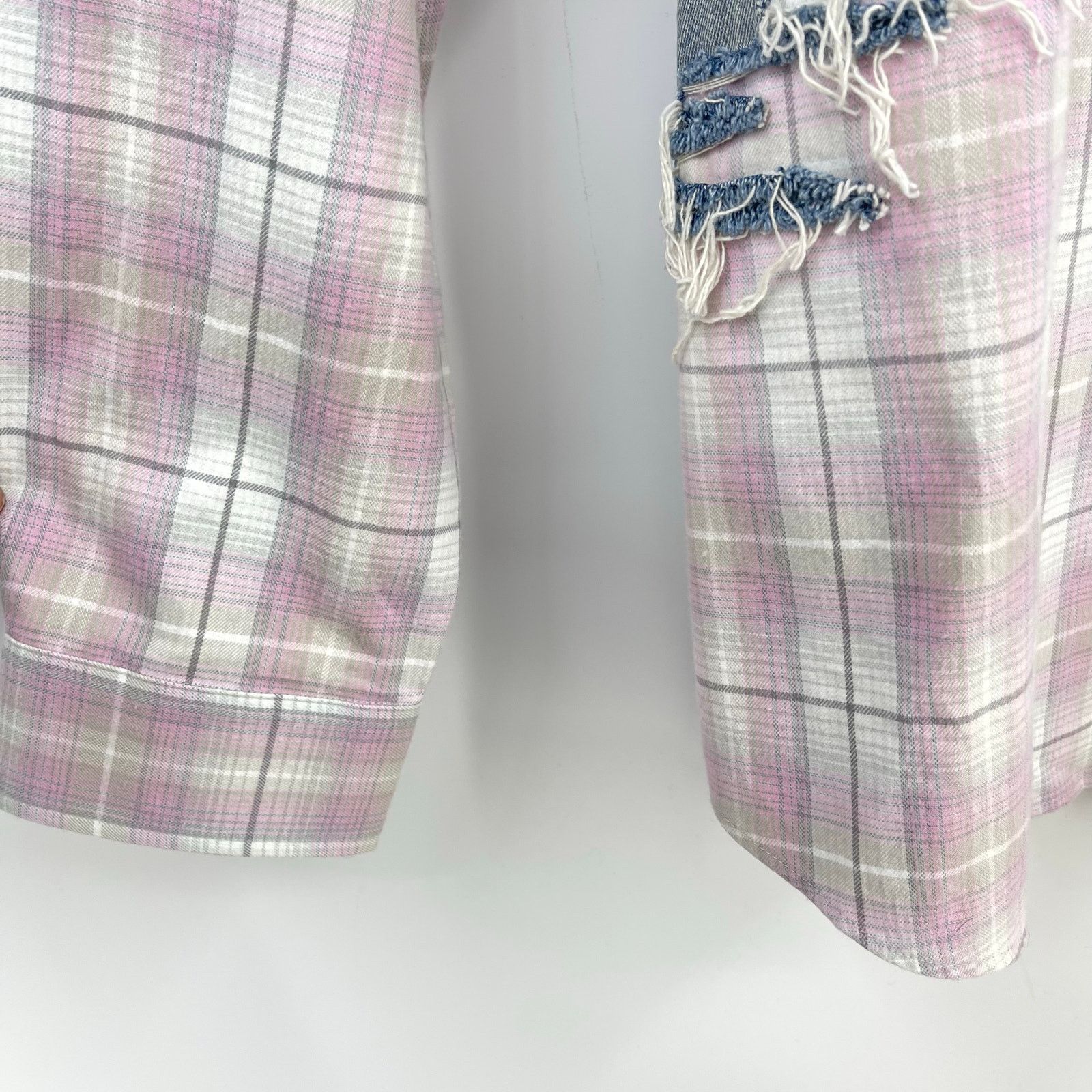 Y/Project Y-PROJECT | Whisker Distressed Denim Flannel Shirt XXL Size US XXL / EU 58 / 5 - 10 Thumbnail
